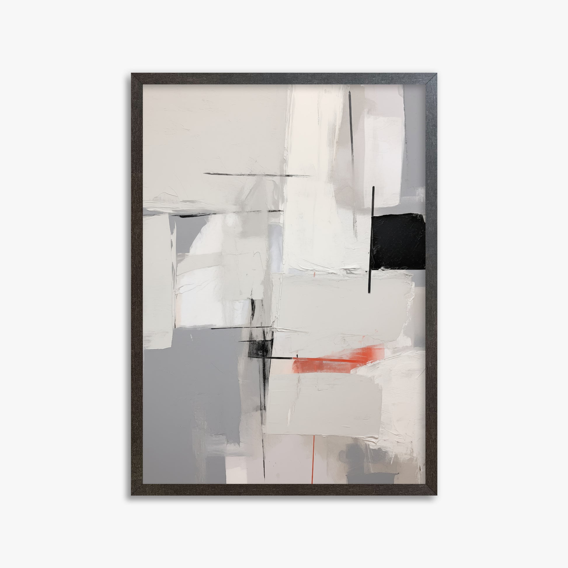 Urban Grid Blur, 50x70cm Framed Poster With Espresso Frame
