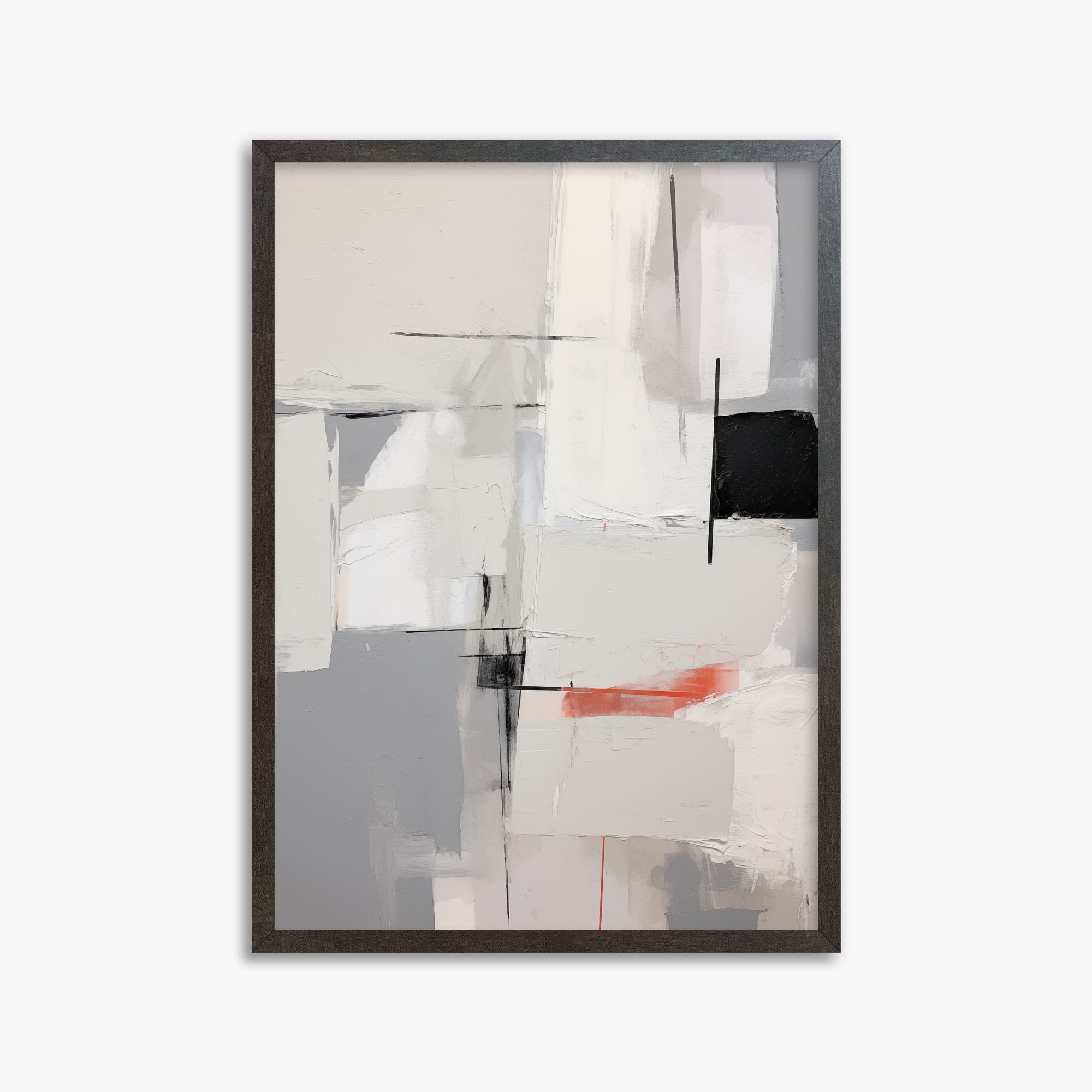 Urban Grid Blur, 50x70cm Framed Poster With Espresso Frame