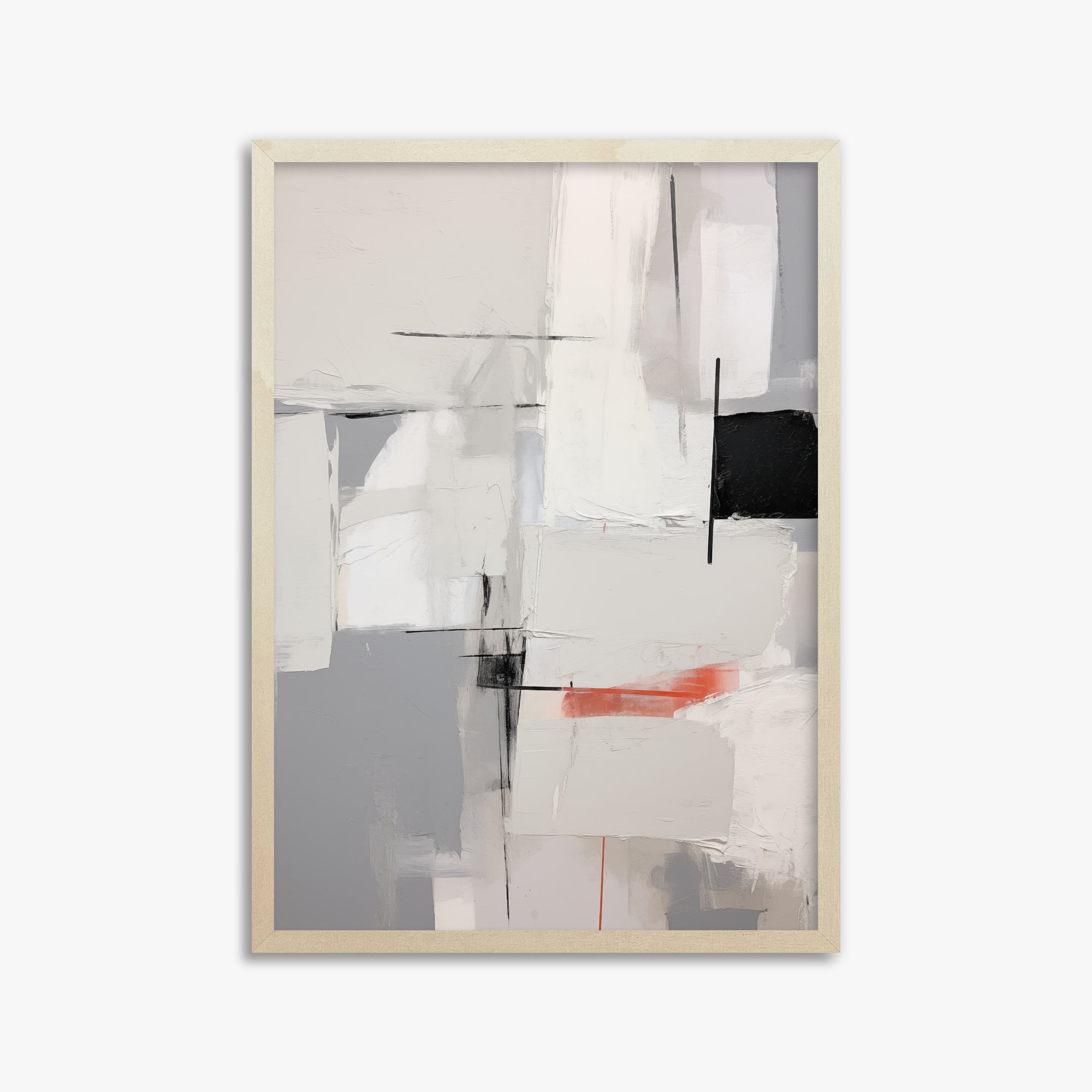 Urban Grid Blur, 50x70cm Framed Poster With Lime Wood Frame