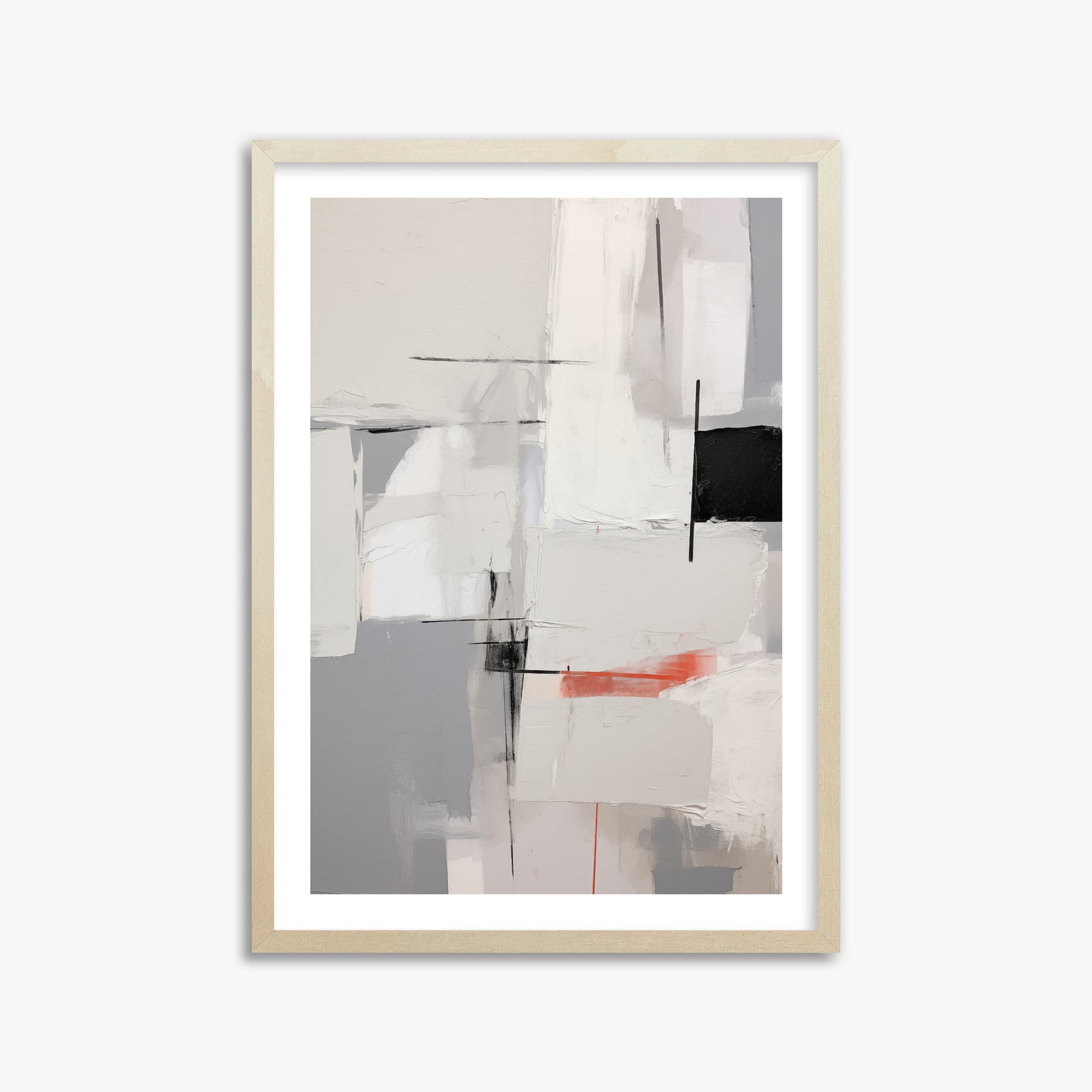 Urban Grid Blur, 50x70cm Framed Poster With Lime Wood Frame