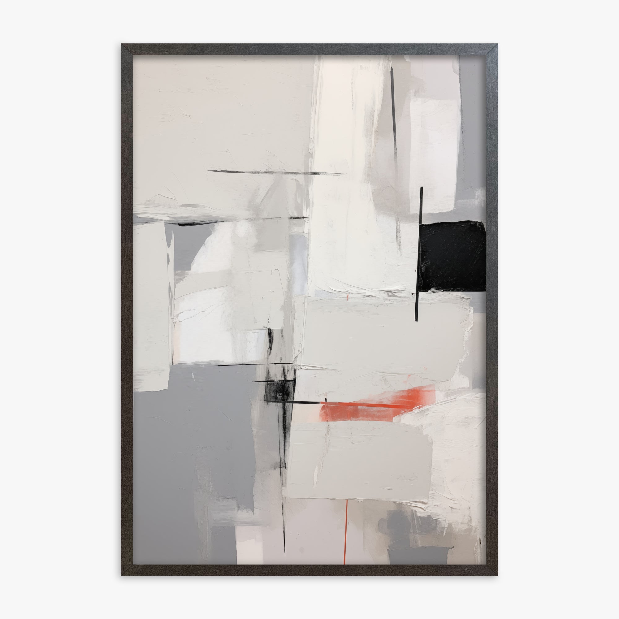 Urban Grid Blur, 70x100cm Framed Poster With Espresso Frame