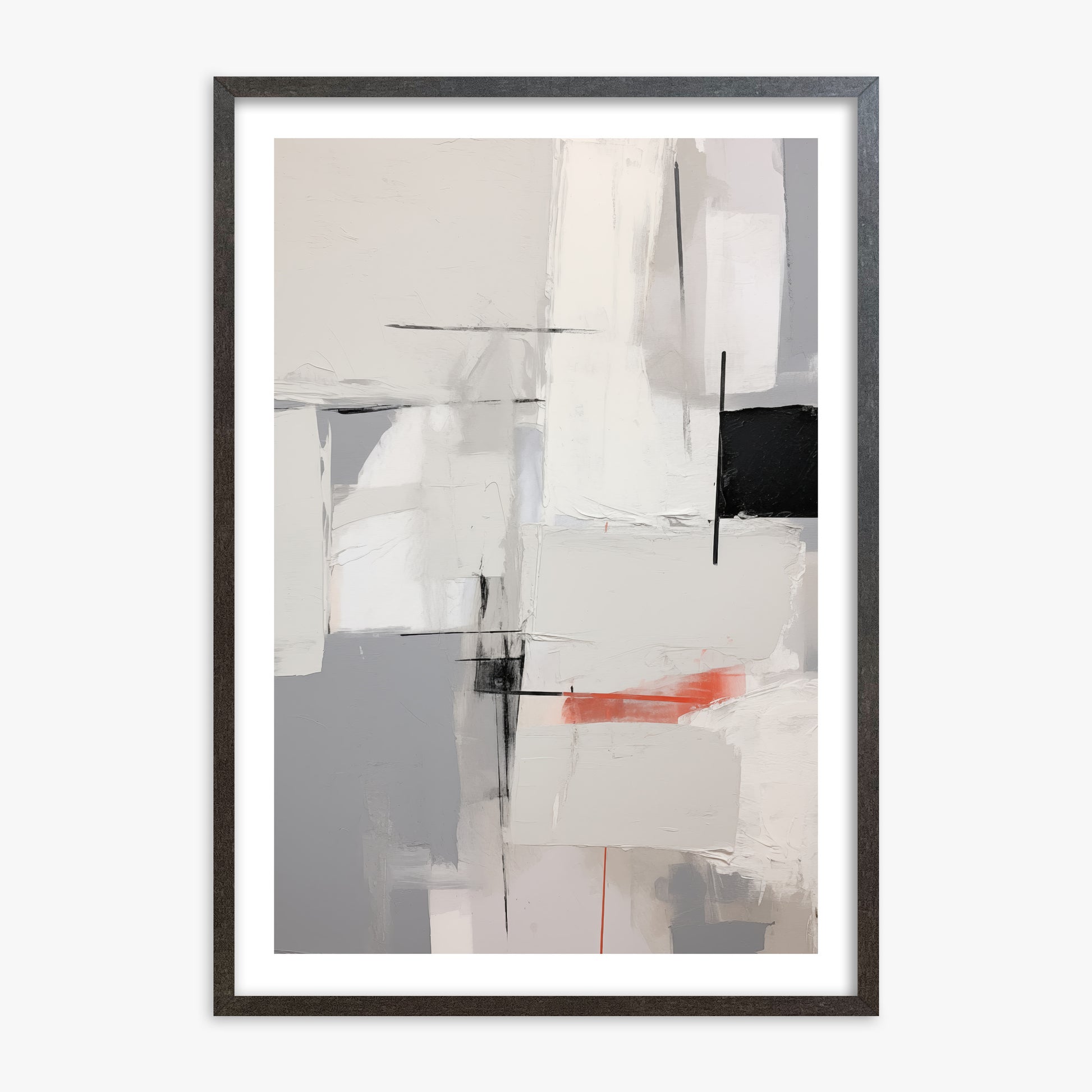 Urban Grid Blur, 70x100cm Framed Poster With Espresso Frame