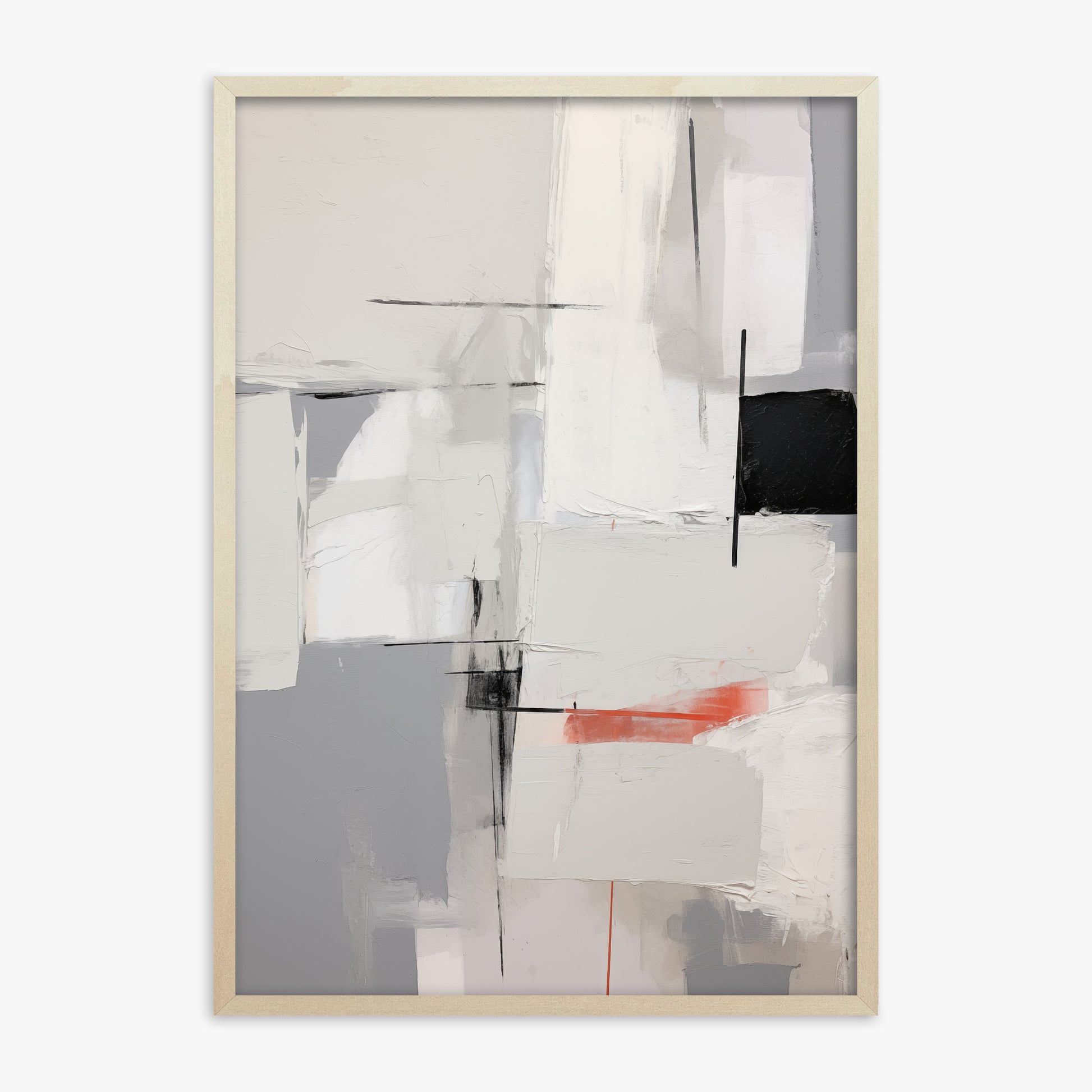 Urban Grid Blur, 70x100cm Framed Poster With Lime Wood Frame