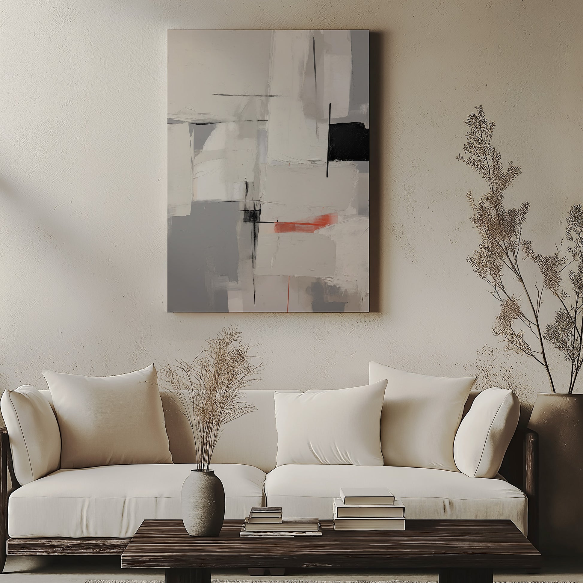 Design Concept No. 57 for Urban Grid Blur Modern Satin Canvas Poster Art