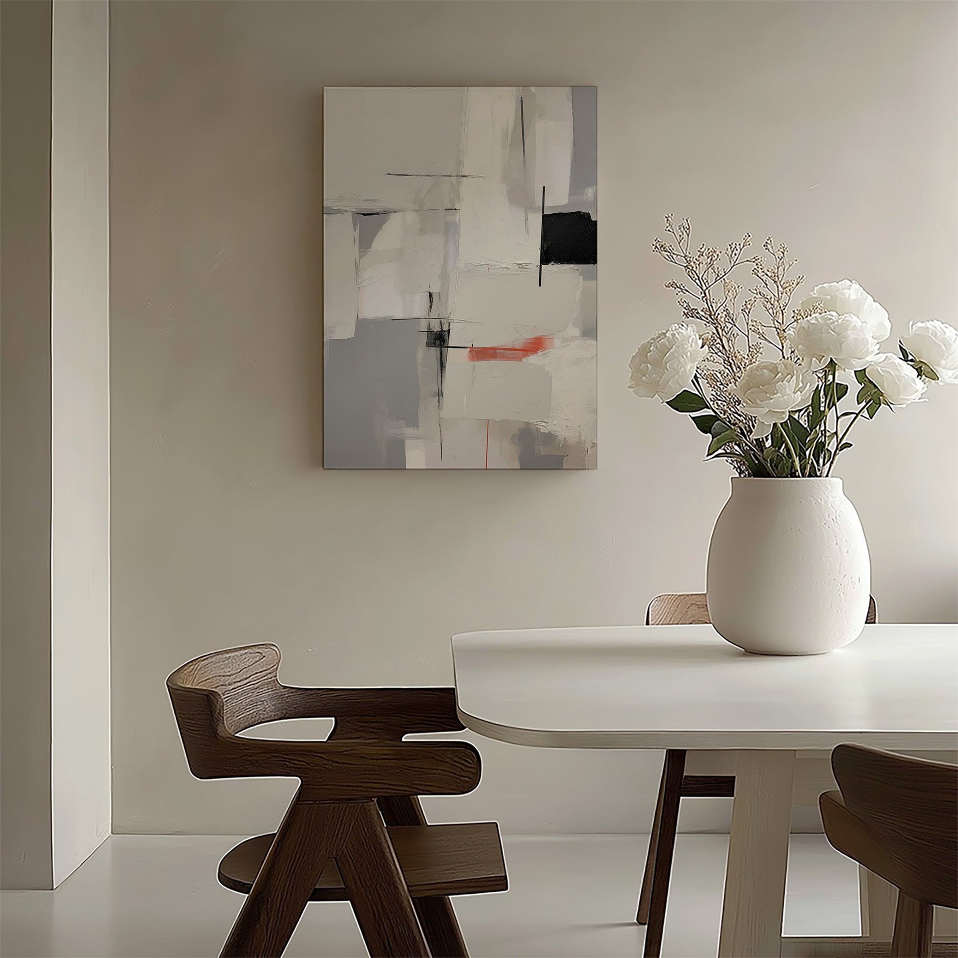 Design Concept No. 58 for Urban Grid Blur Modern Satin Canvas Poster Art