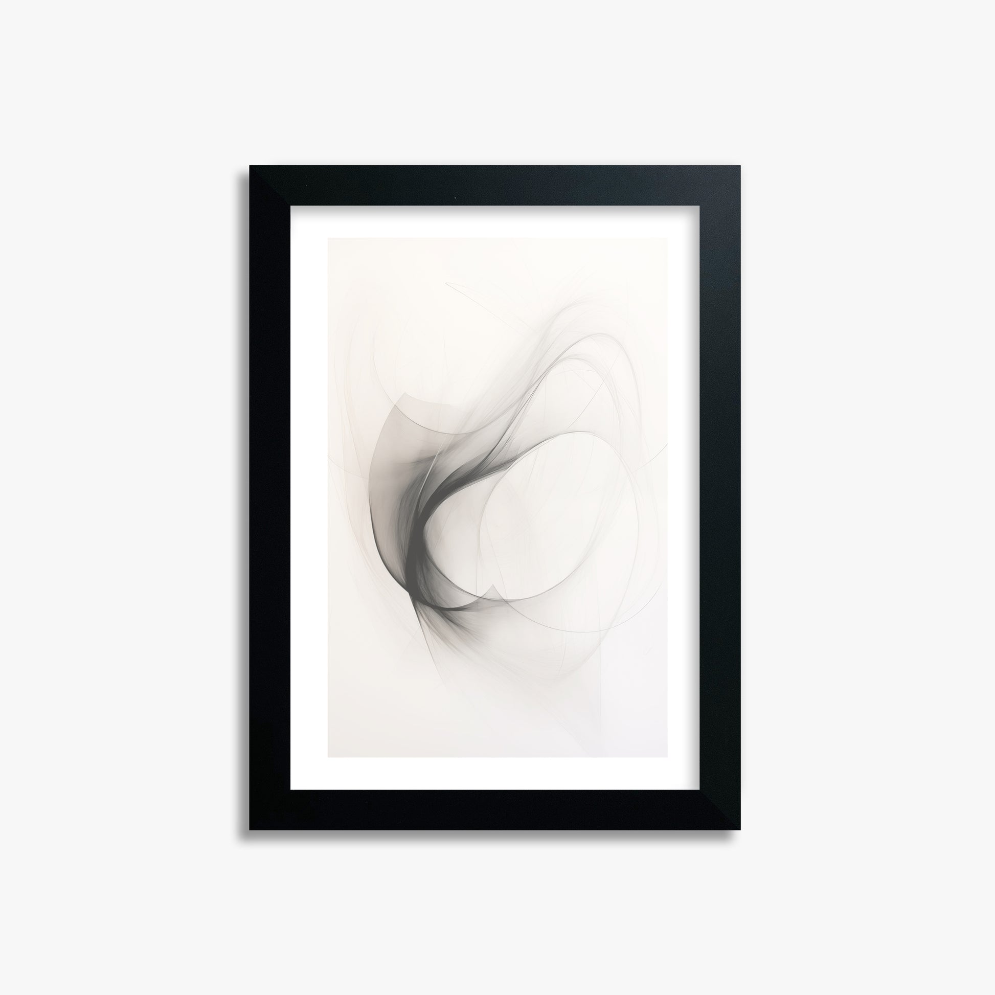 Ethereal Smoke Dance, 21x30cm Framed Poster With Black Frame