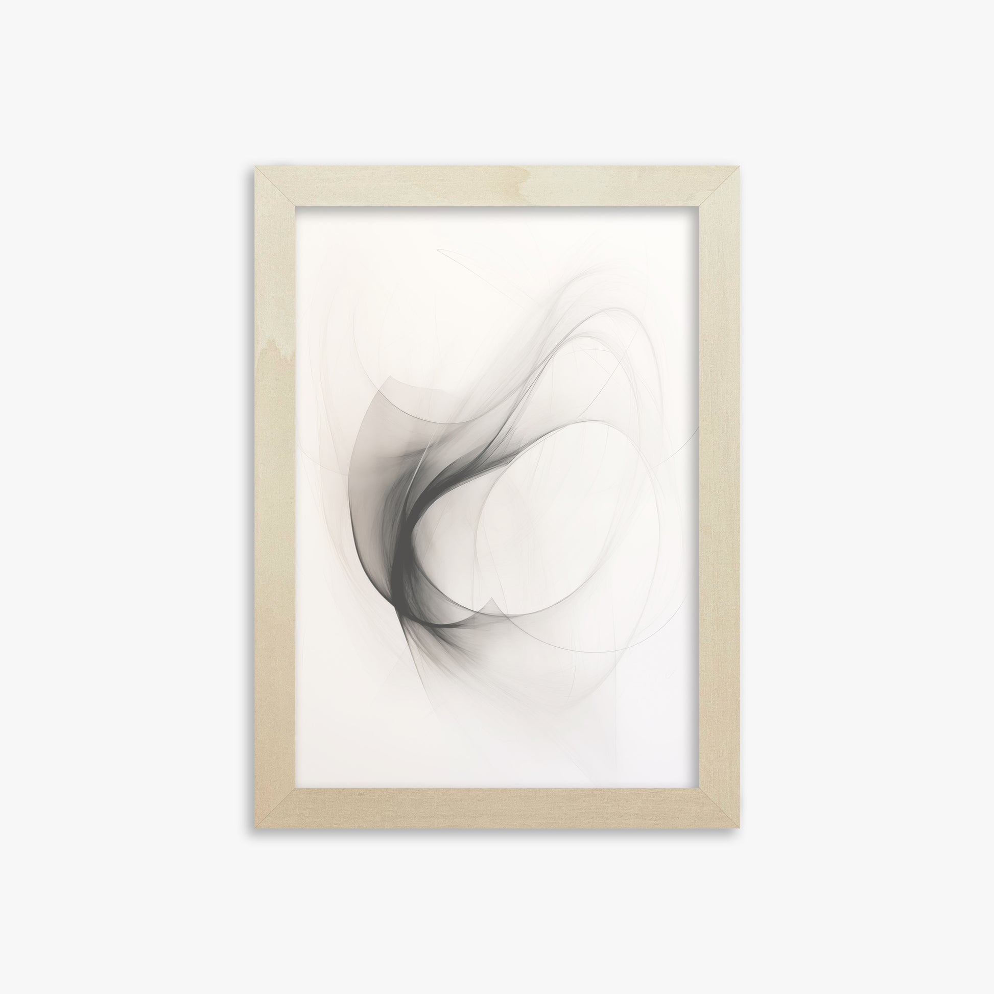 Ethereal Smoke Dance, 21x30cm Framed Poster With Lime Wood Frame