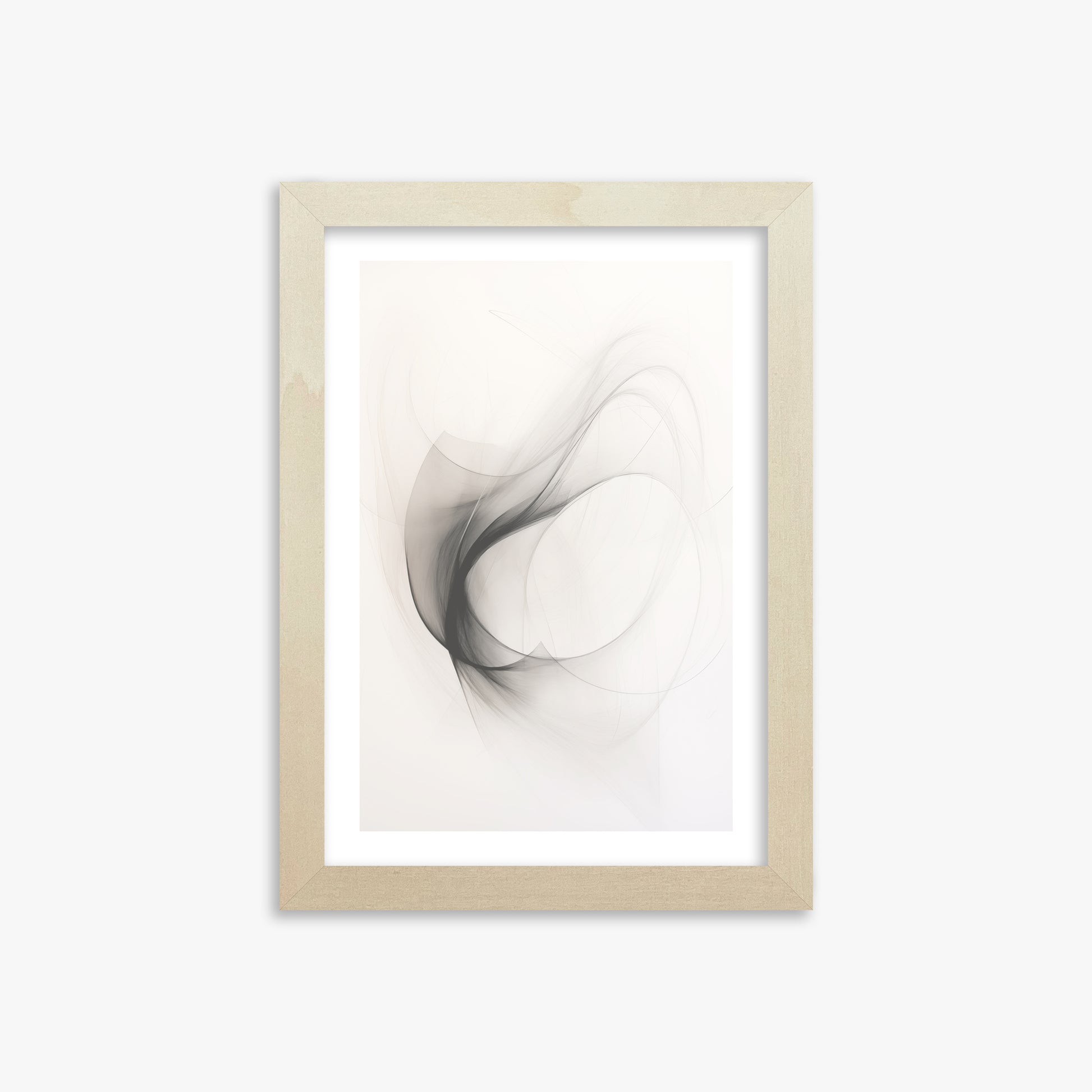 Ethereal Smoke Dance, 21x30cm Framed Poster With Lime Wood Frame