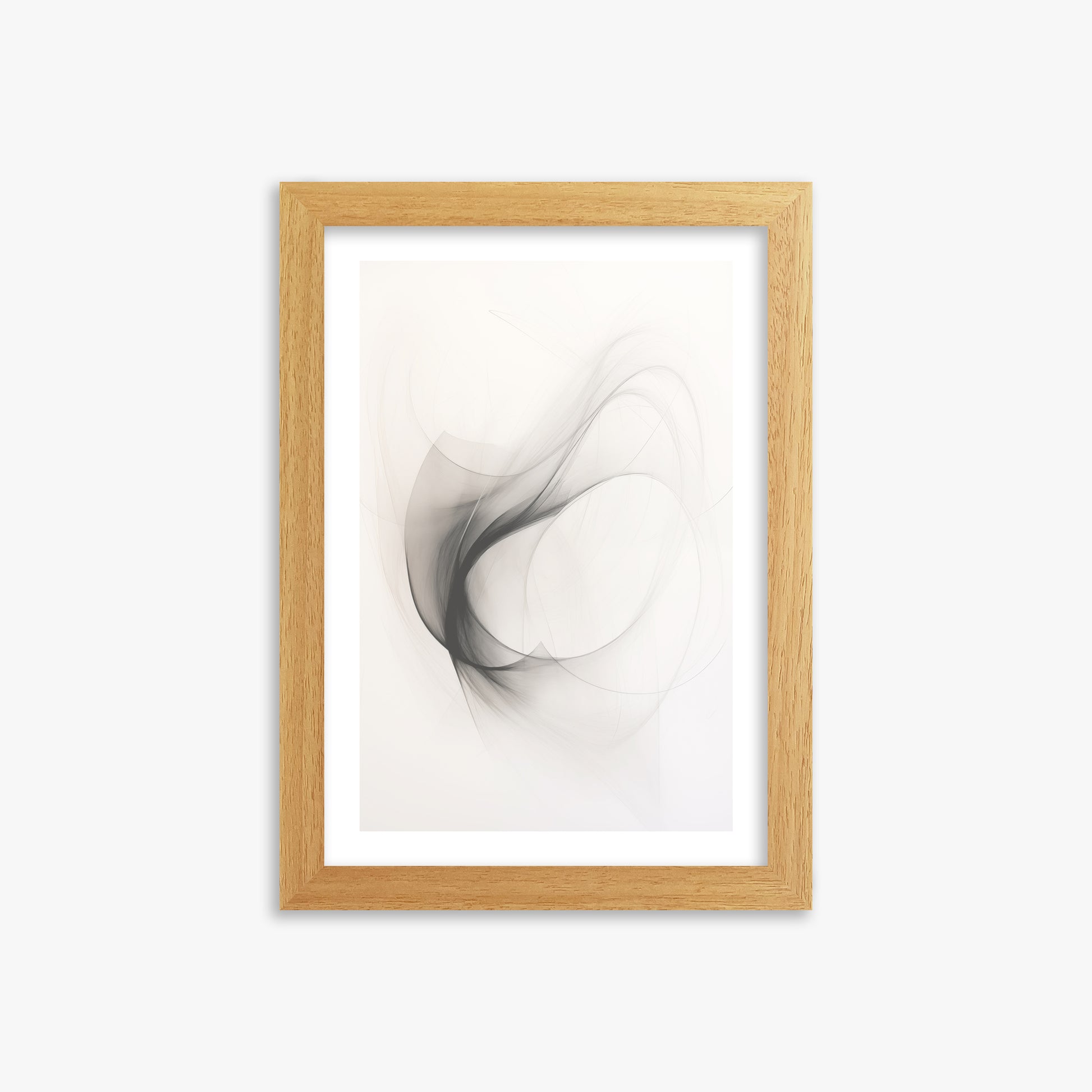 Ethereal Smoke Dance, 21x30cm Framed Poster With Oak Frame