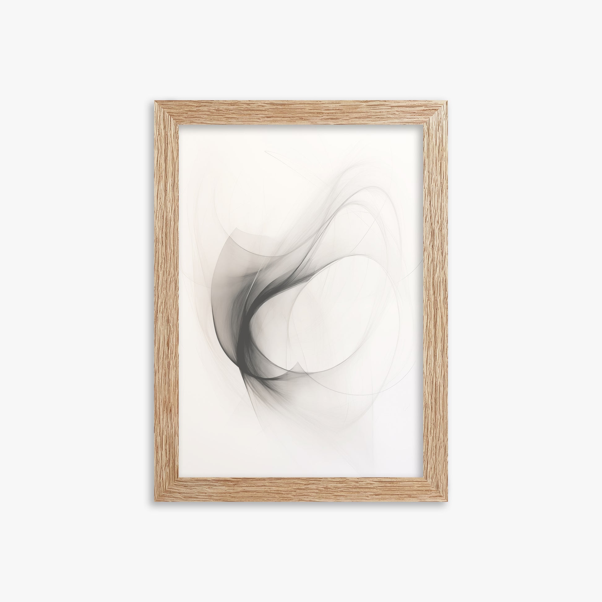 Ethereal Smoke Dance, 21x30cm Framed Poster With Raw Oak Frame