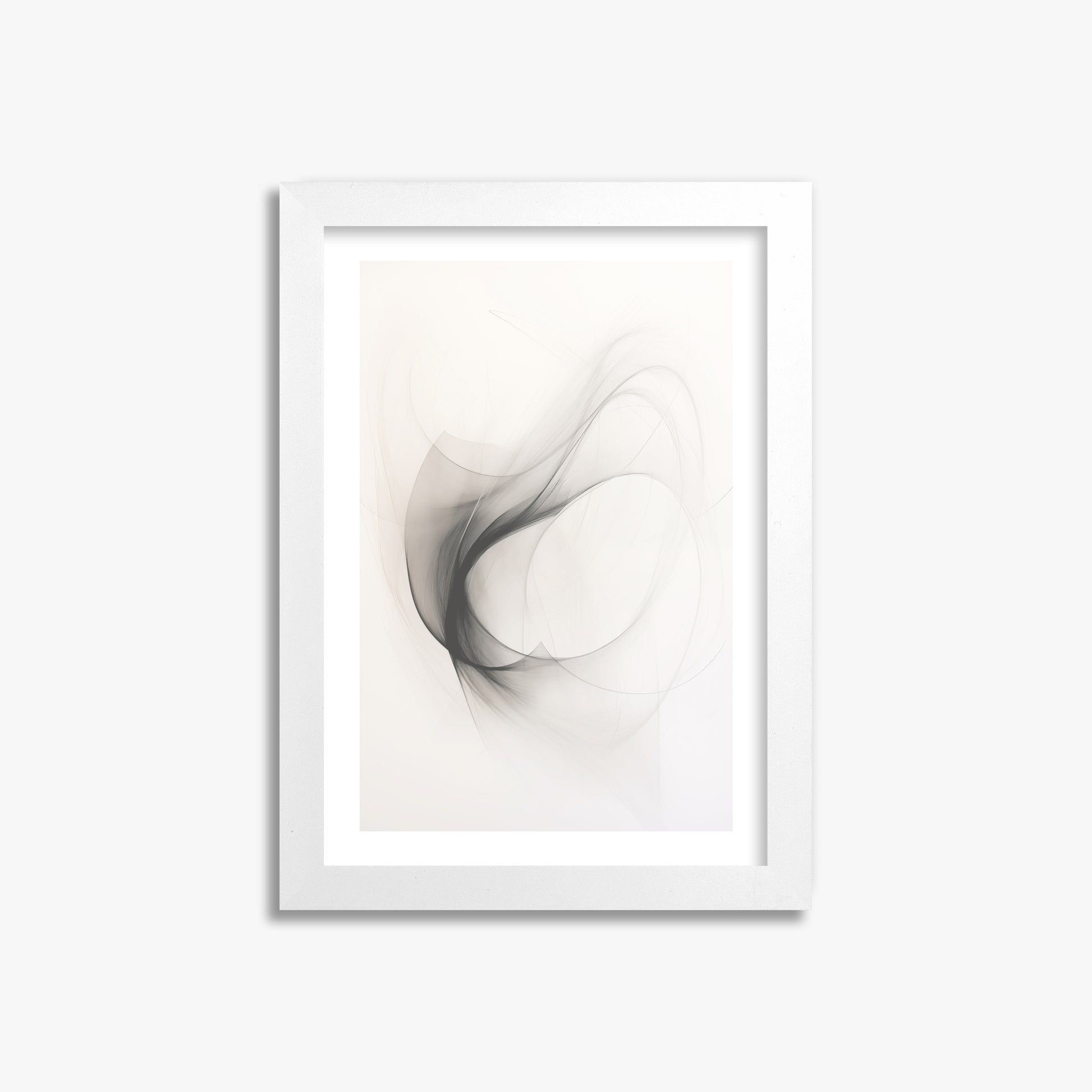 Ethereal Smoke Dance, 21x30cm Framed Poster With White Frame