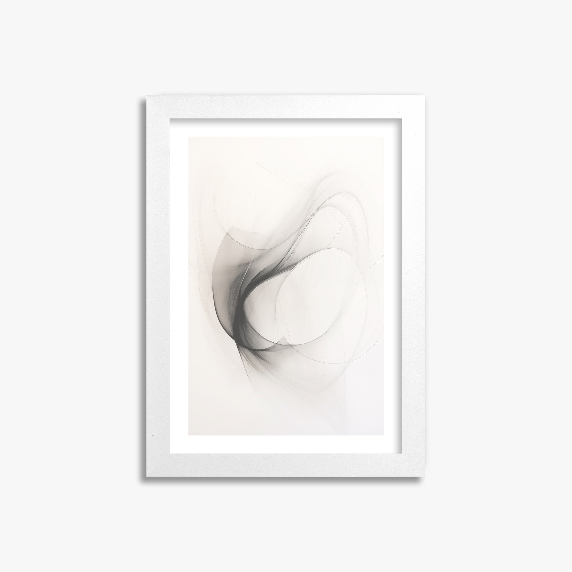 Ethereal Smoke Dance, 21x30cm Framed Poster With White Frame