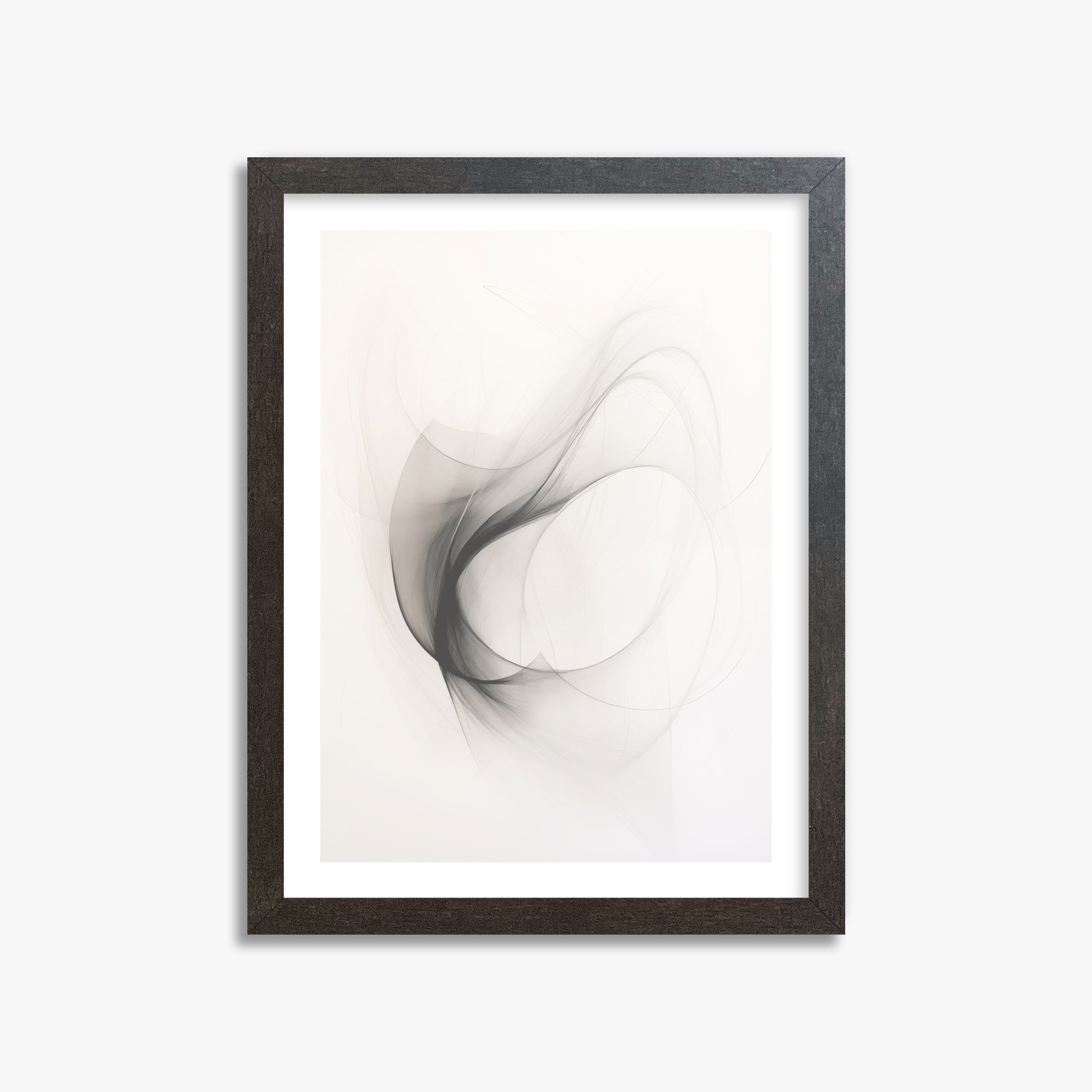 Ethereal Smoke Dance, 30x40cm Framed Poster With Espresso Frame