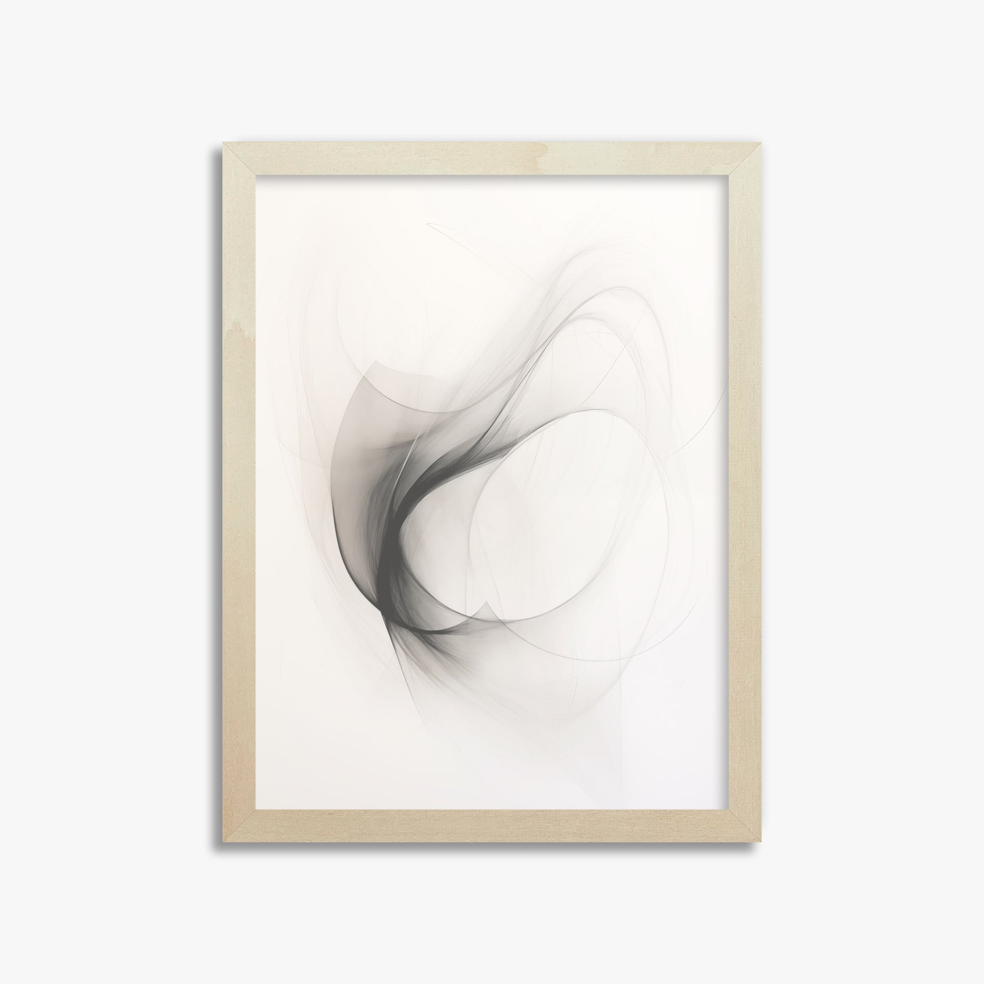 Ethereal Smoke Dance, 30x40cm Framed Poster With Lime Wood Frame