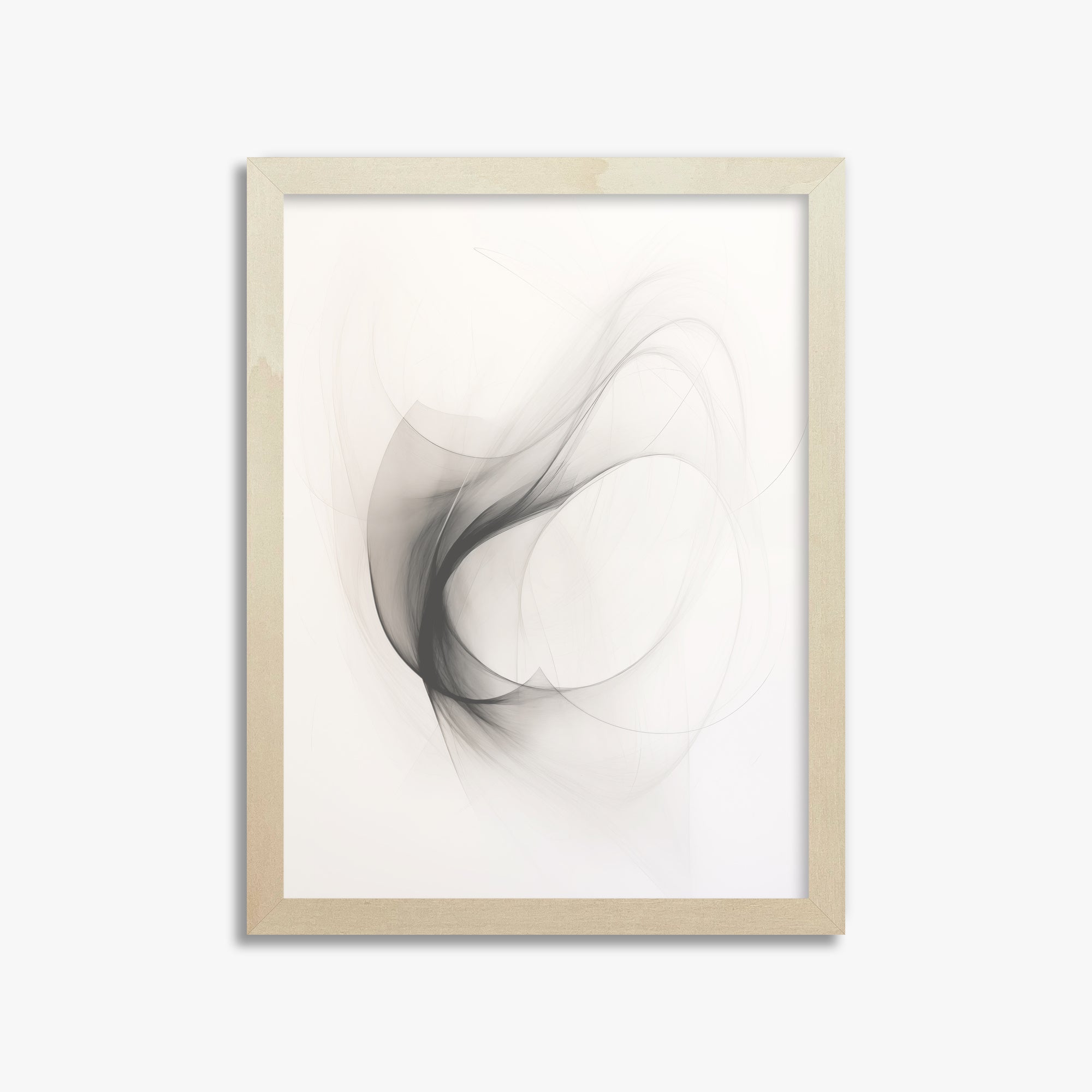 Ethereal Smoke Dance, 30x40cm Framed Poster With Lime Wood Frame