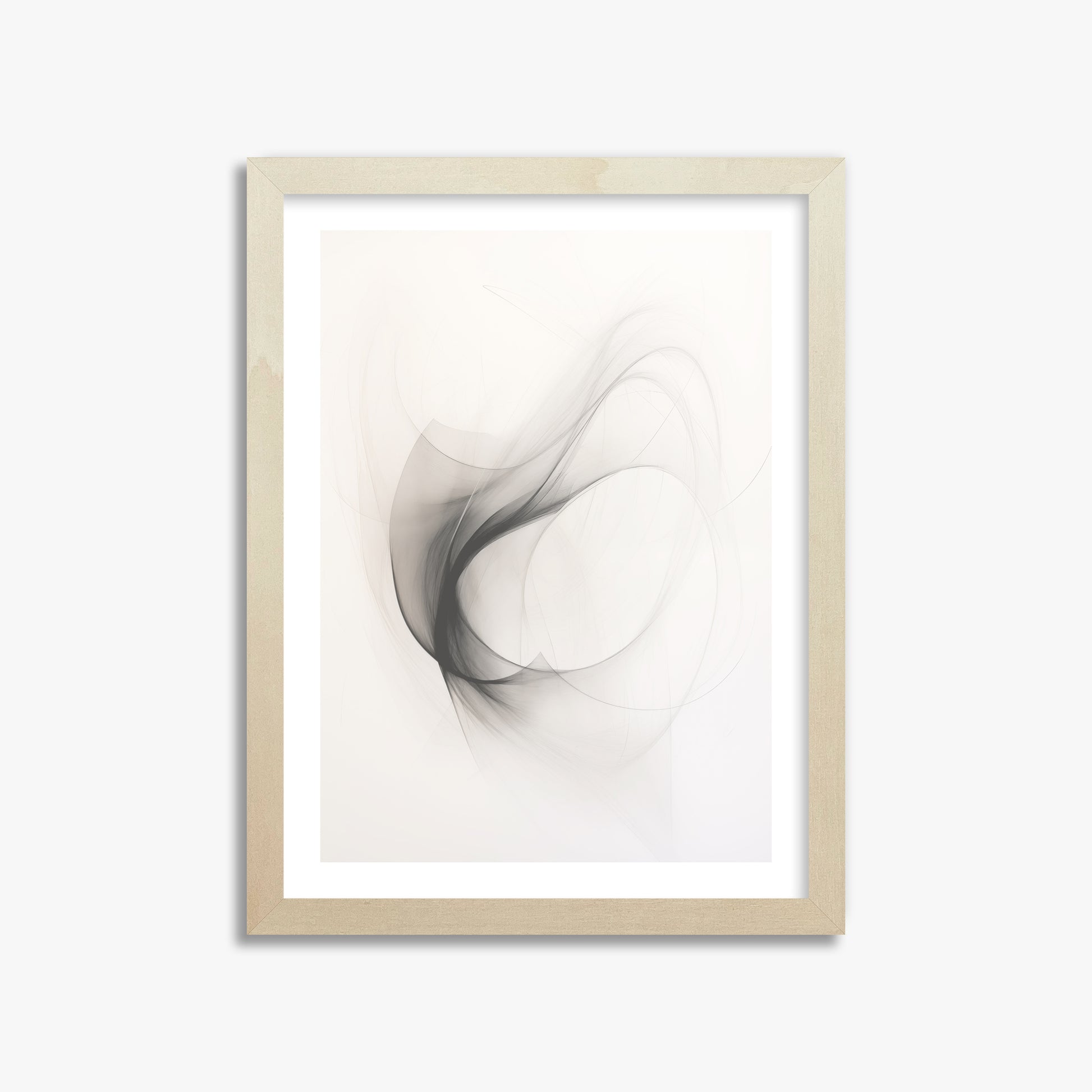 Ethereal Smoke Dance, 30x40cm Framed Poster With Lime Wood Frame
