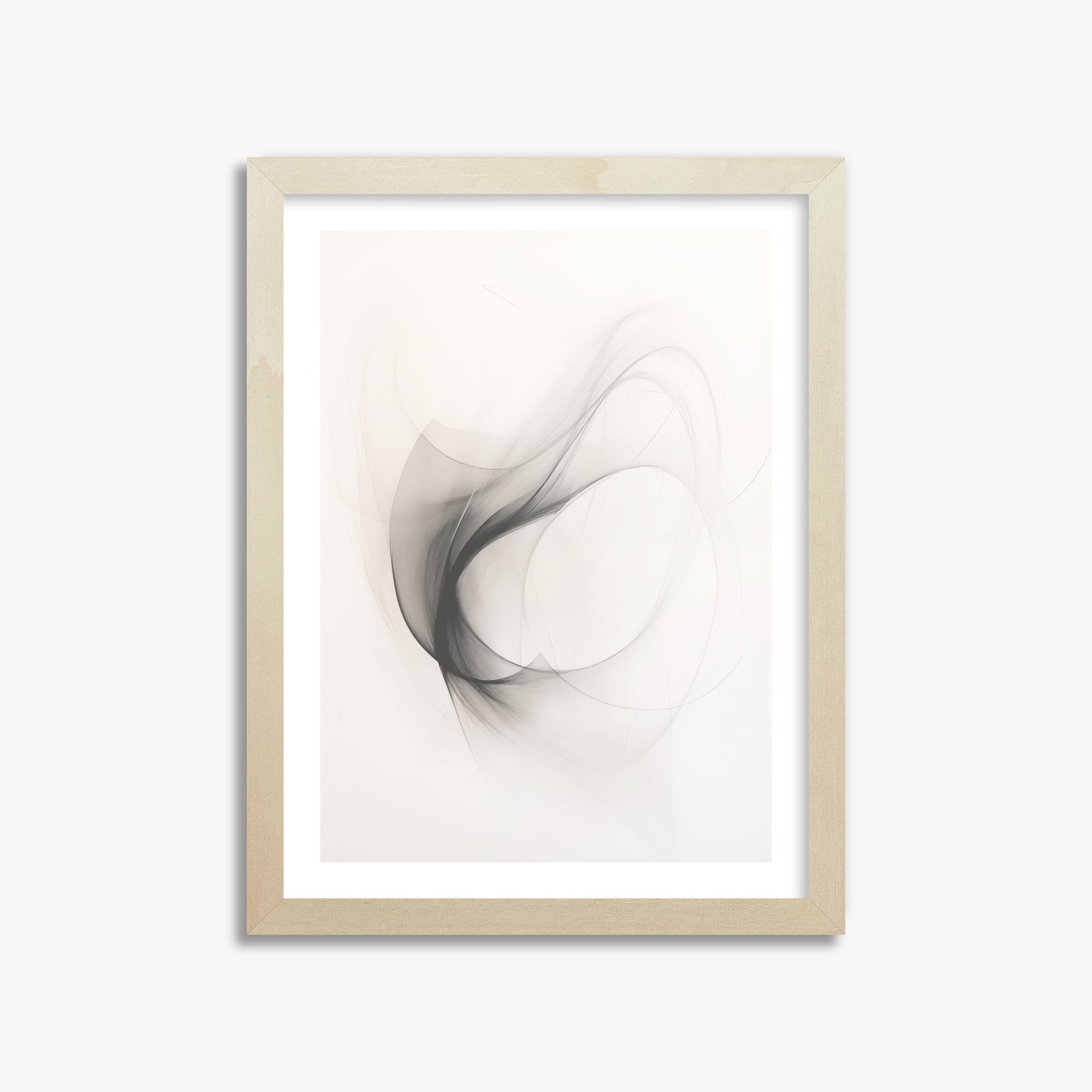 Ethereal Smoke Dance, 30x40cm Framed Poster With Lime Wood Frame