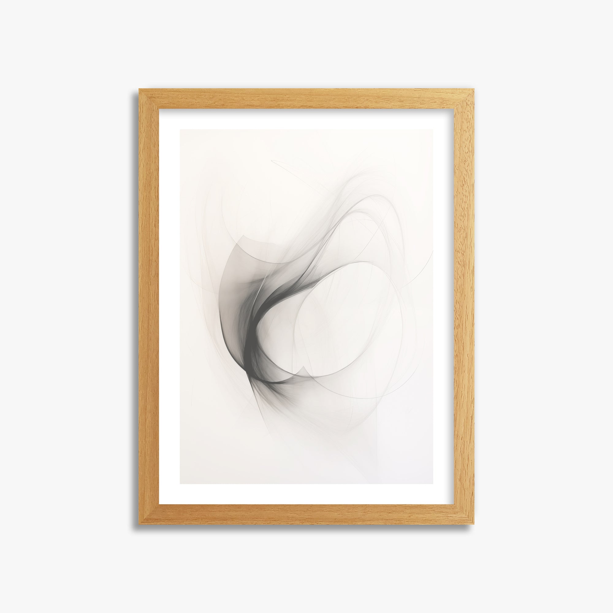 Ethereal Smoke Dance, 30x40cm Framed Poster With Oak Frame