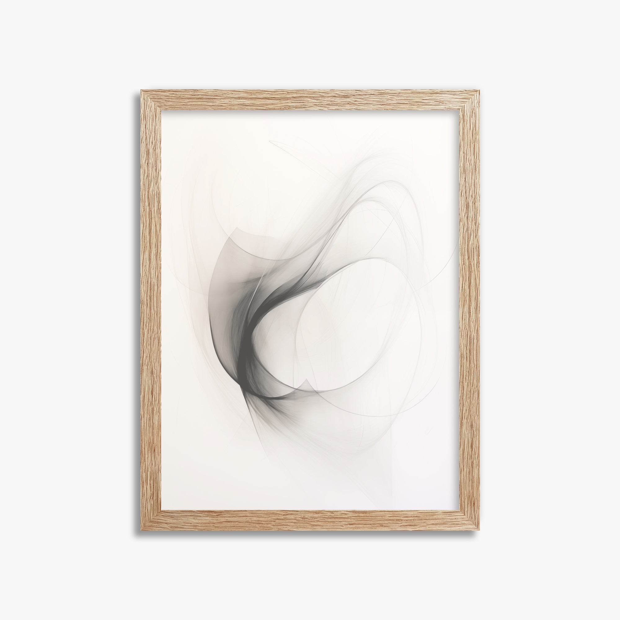 Ethereal Smoke Dance, 30x40cm Framed Poster With Raw Oak Frame