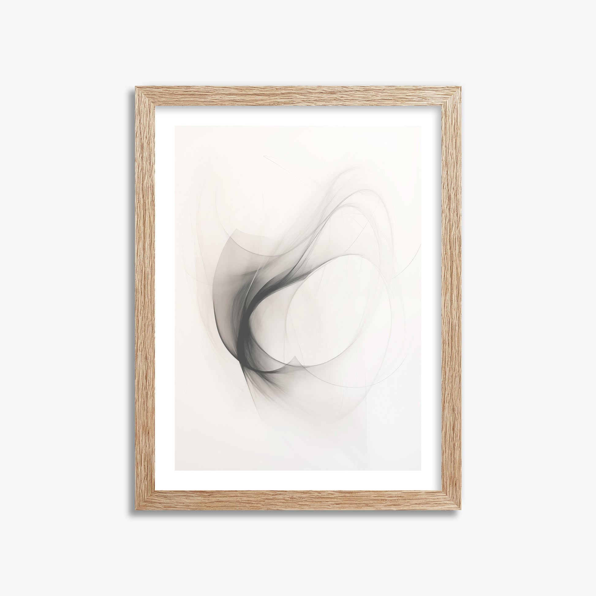 Ethereal Smoke Dance, 30x40cm Framed Poster With Raw Oak Frame