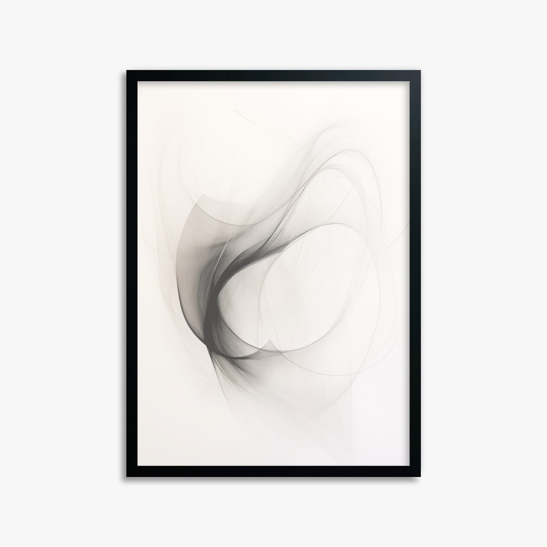 Ethereal Smoke Dance, 50x70cm Framed Poster With Black Frame