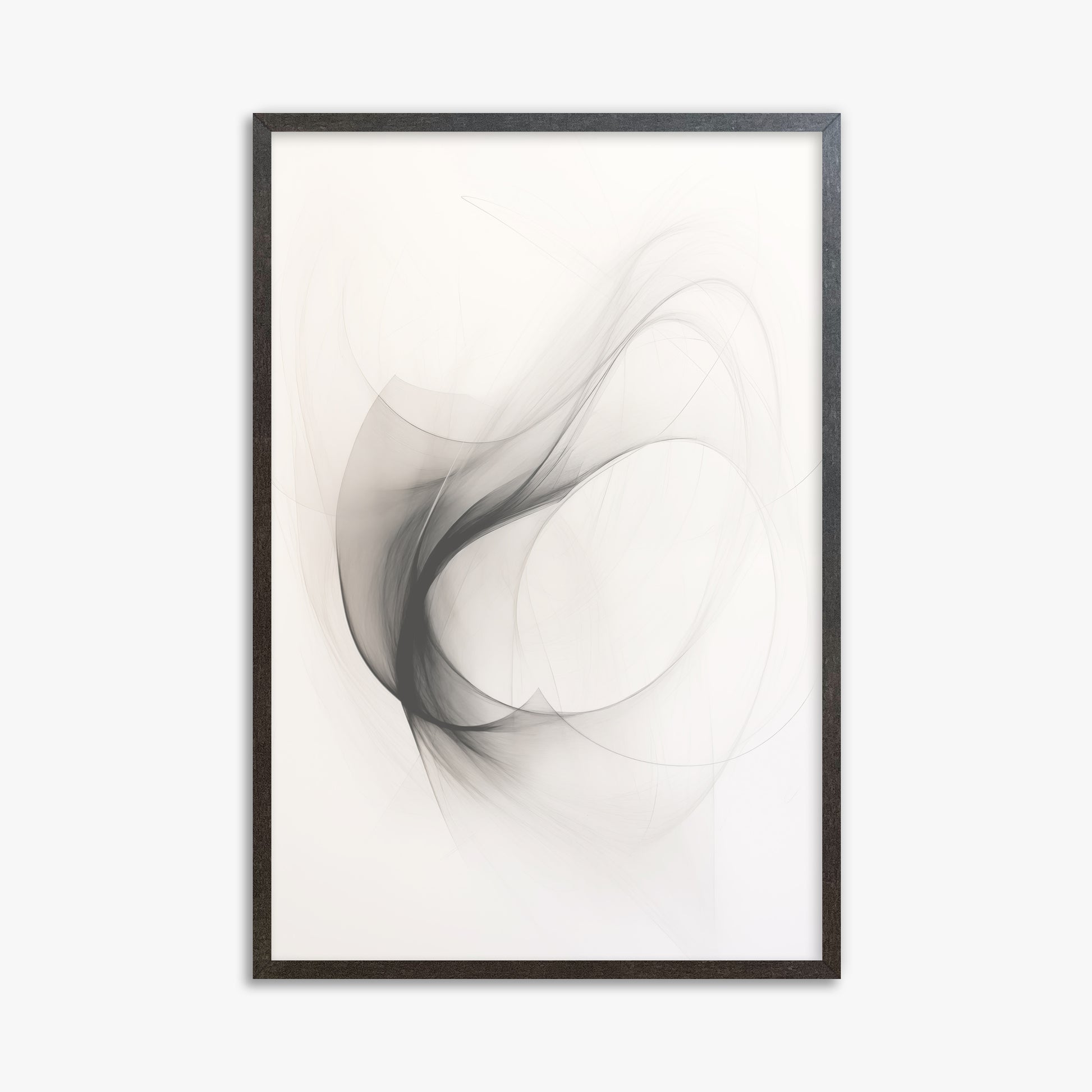 Ethereal Smoke Dance, 61x91cm Framed Poster With Espresso Frame