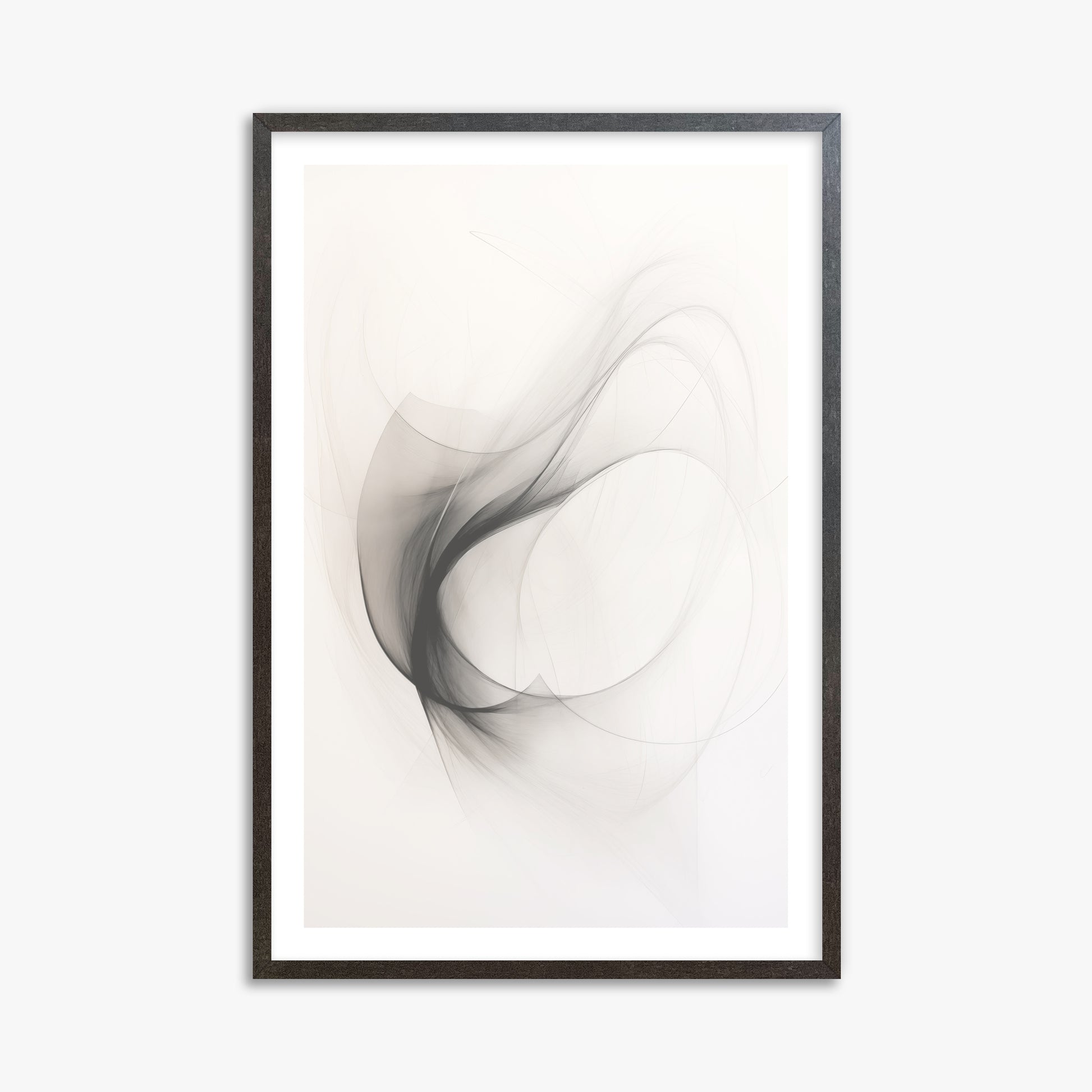 Ethereal Smoke Dance, 61x91cm Framed Poster With Espresso Frame