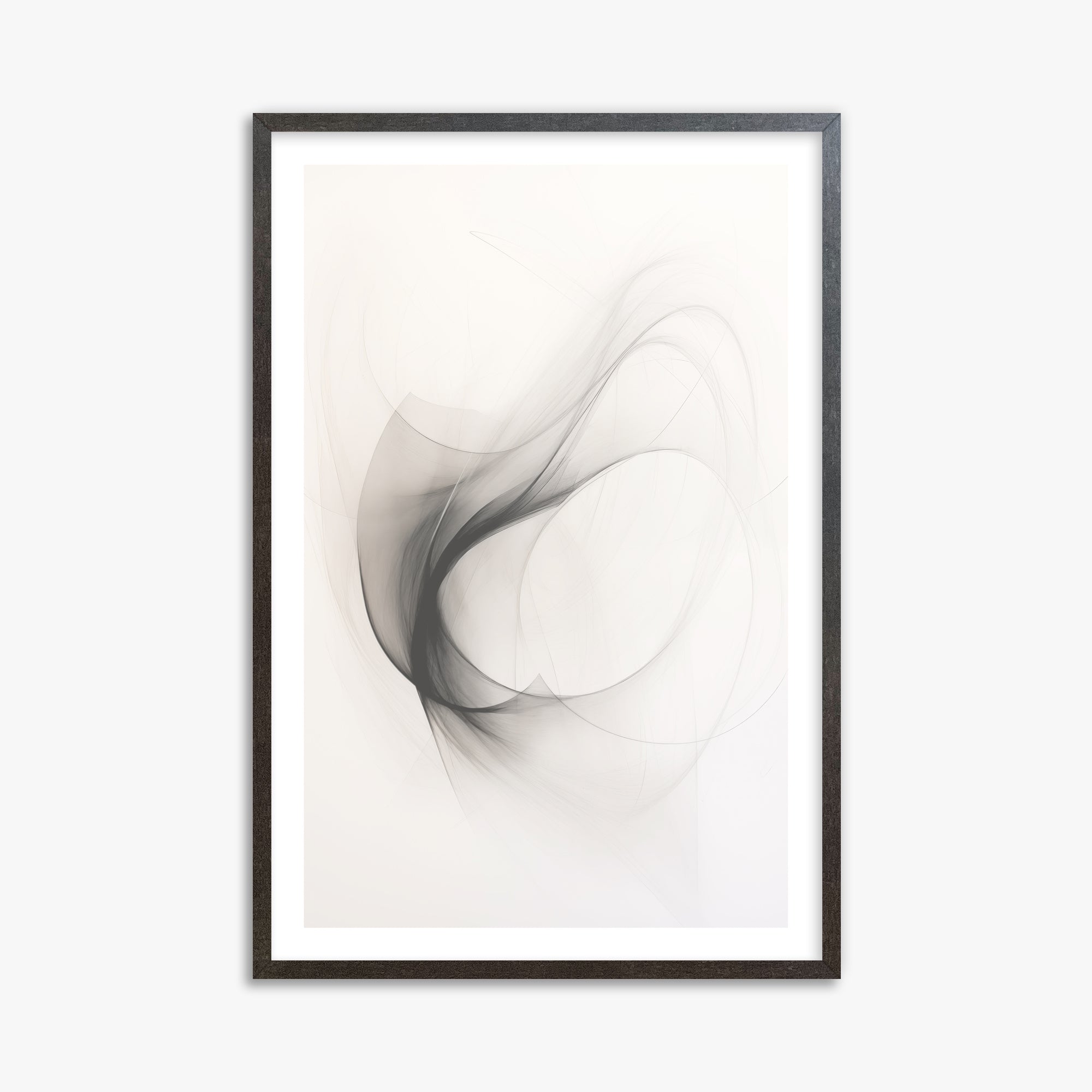 Ethereal Smoke Dance, 61x91cm Framed Poster With Espresso Frame