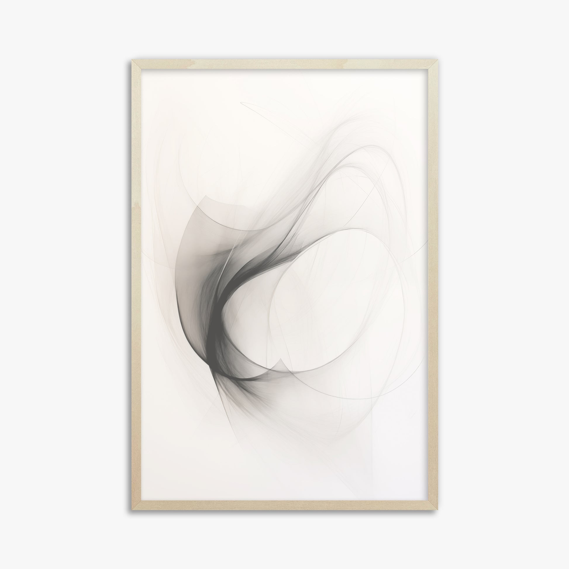 Ethereal Smoke Dance, 61x91cm Framed Poster With Lime Wood Frame