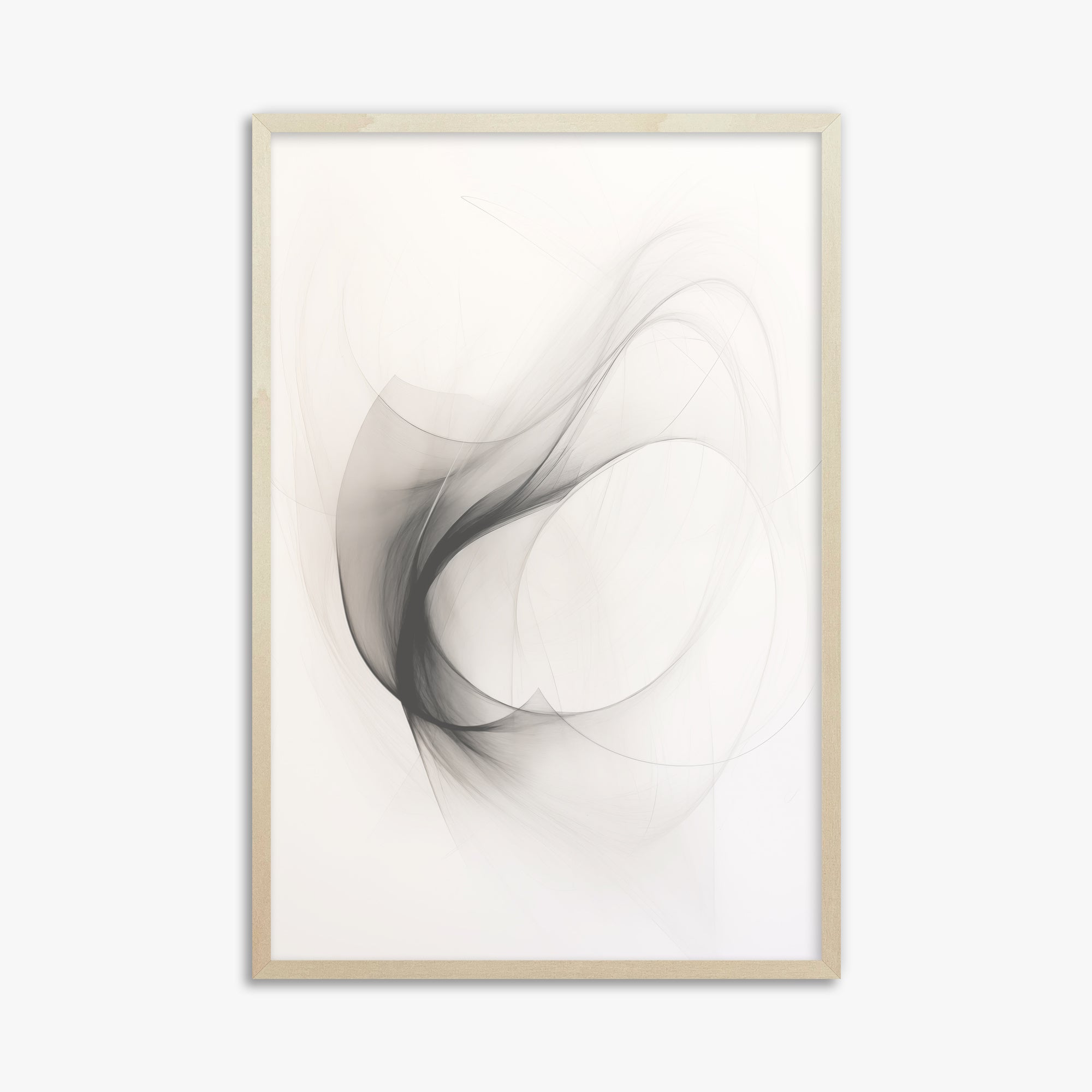 Ethereal Smoke Dance, 61x91cm Framed Poster With Lime Wood Frame