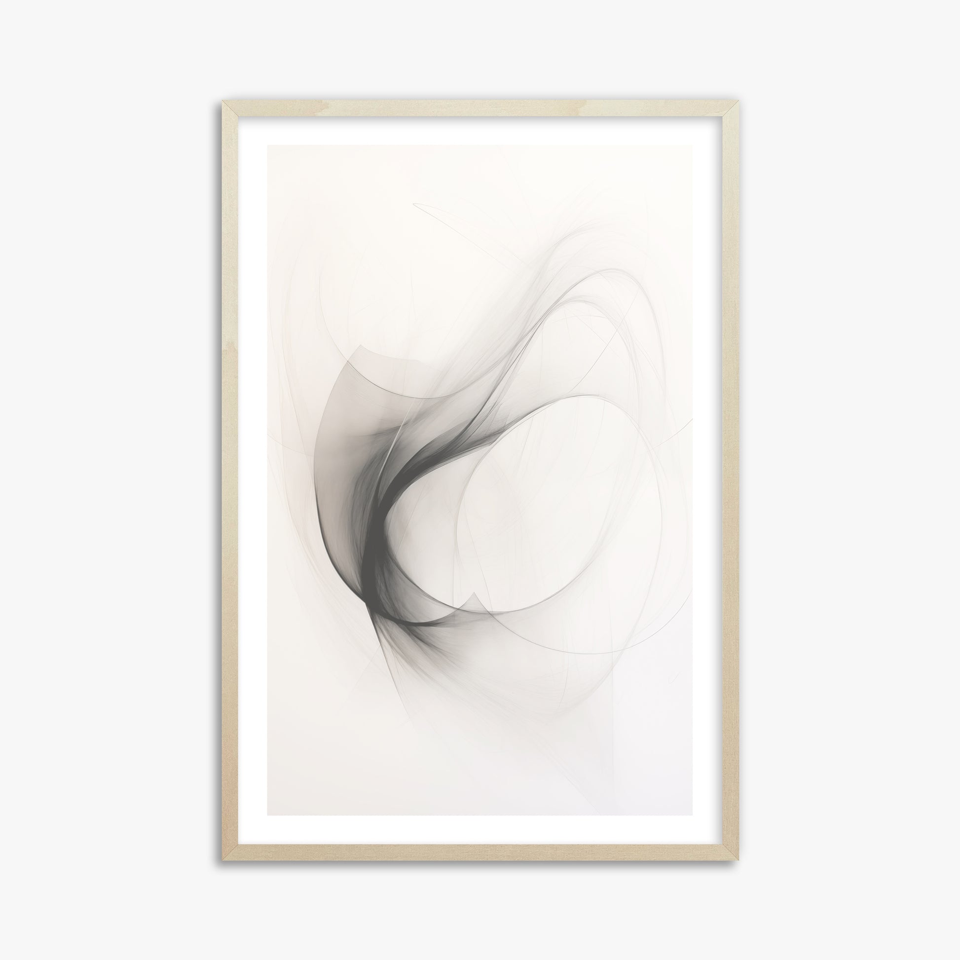 Ethereal Smoke Dance, 61x91cm Framed Poster With Lime Wood Frame