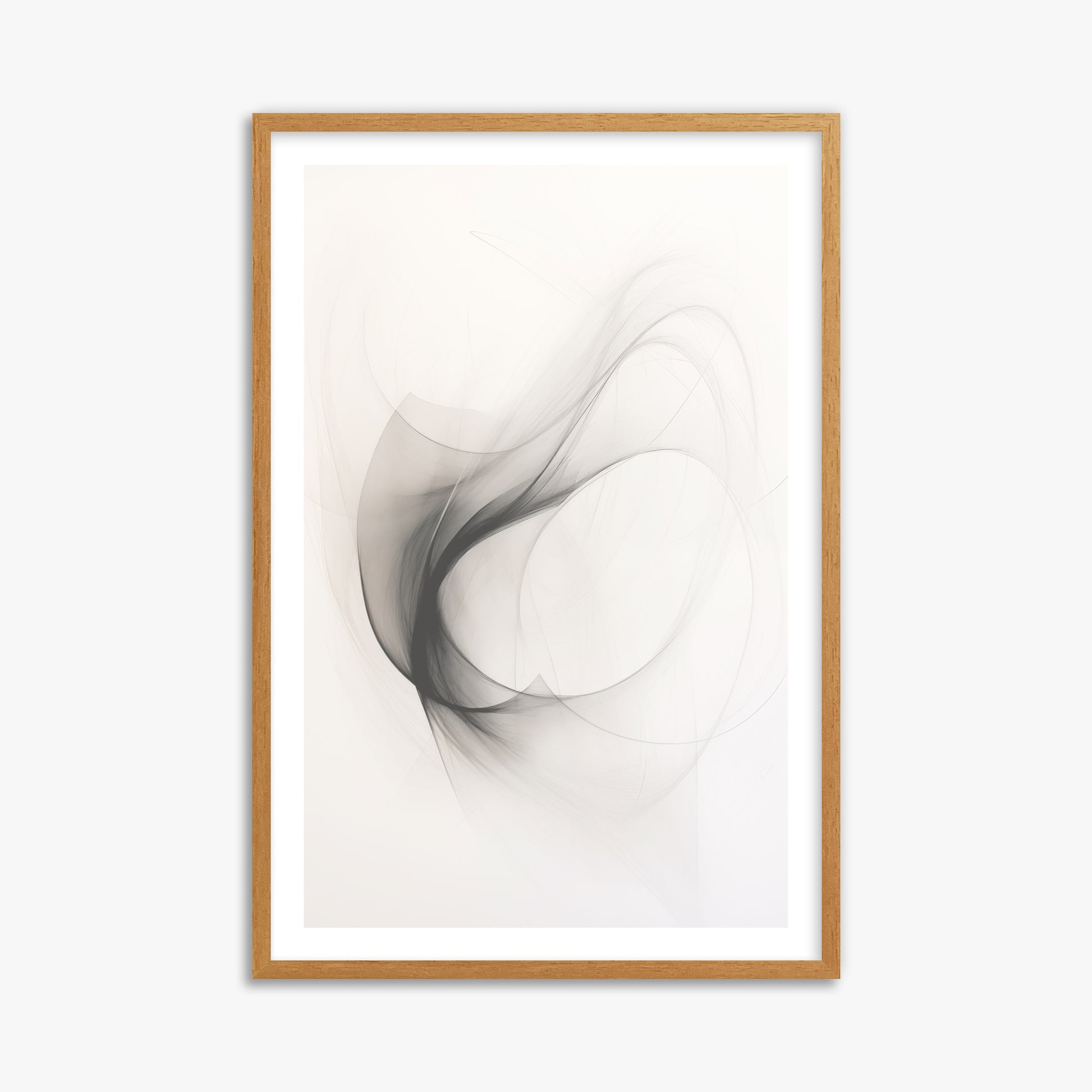 Ethereal Smoke Dance, 61x91cm Framed Poster With Oak Frame