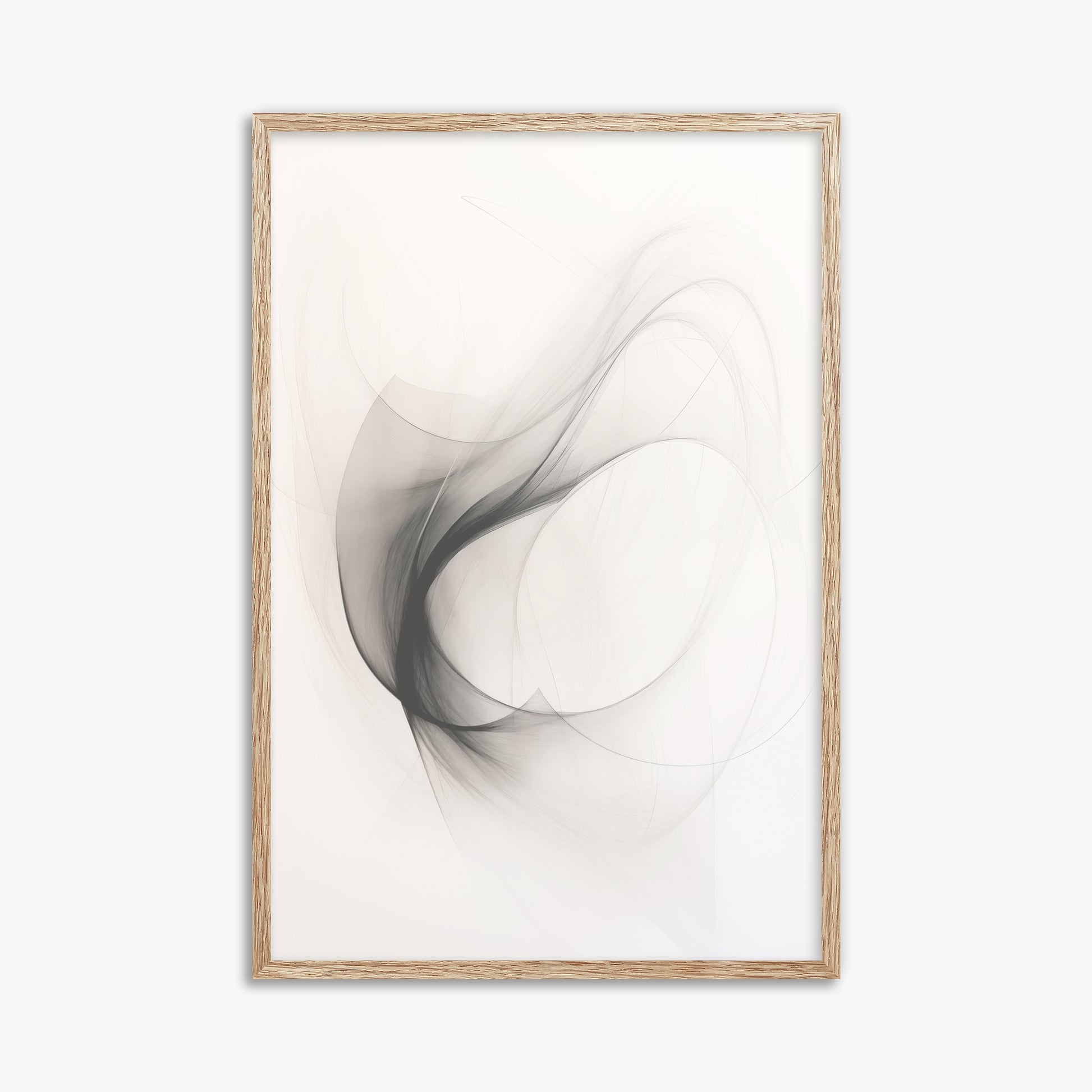 Ethereal Smoke Dance, 61x91cm Framed Poster With Raw Oak Frame