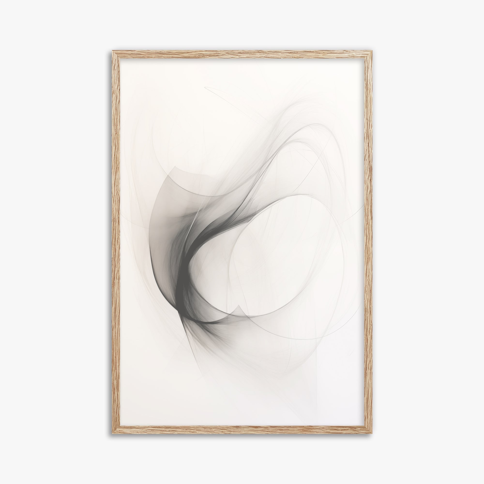 Ethereal Smoke Dance, 61x91cm Framed Poster With Raw Oak Frame