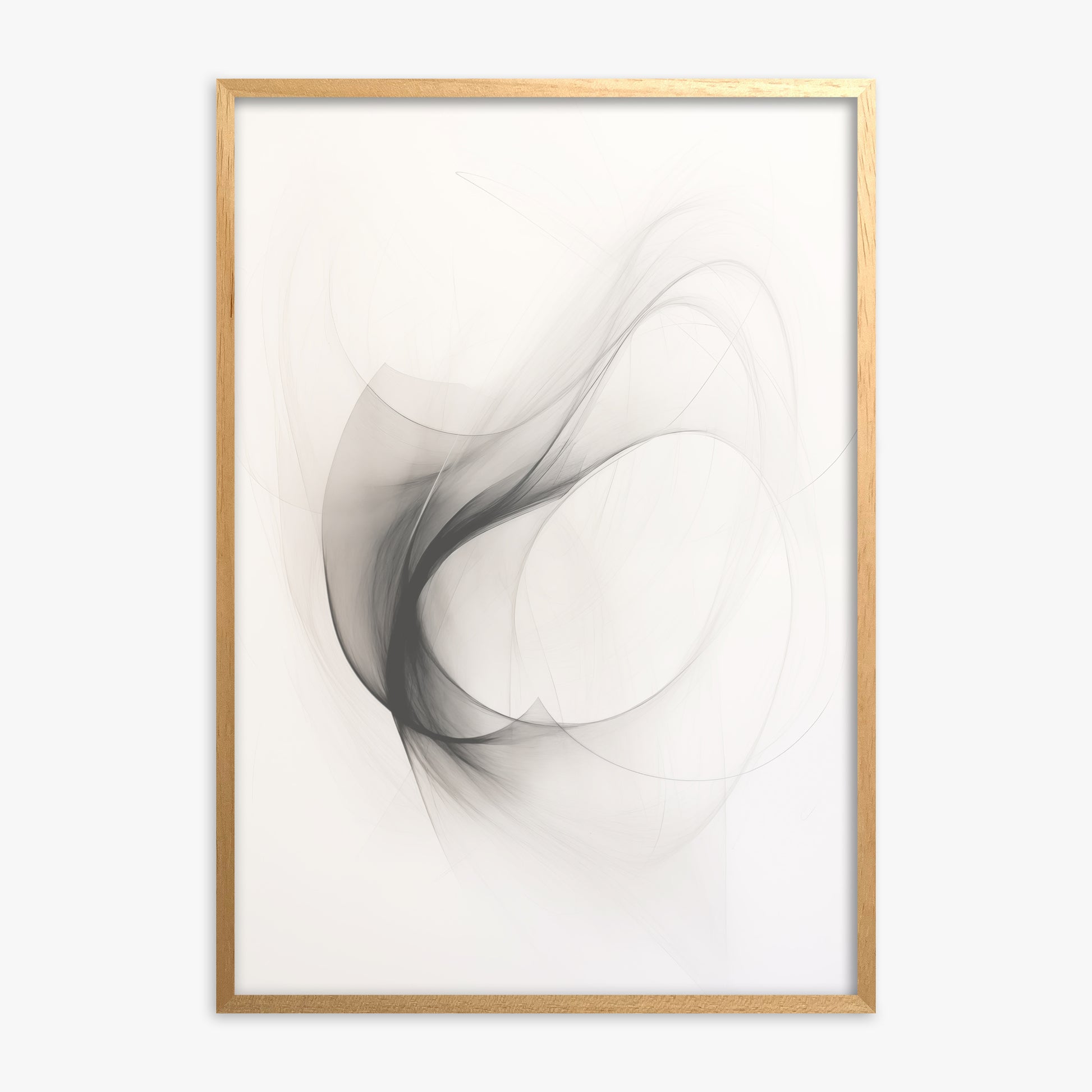 Ethereal Smoke Dance, Oak Framed Poster With Oak Frame
