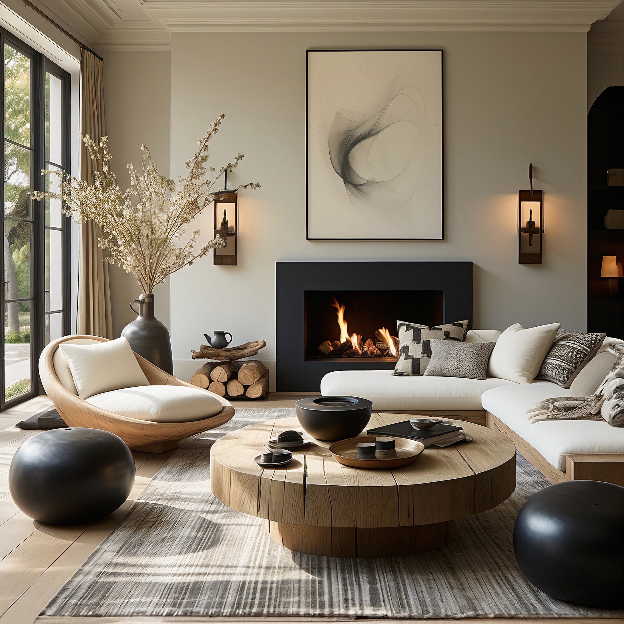 Design Concept No. 39 for Ethereal Smoke Dance Modern Poster Art