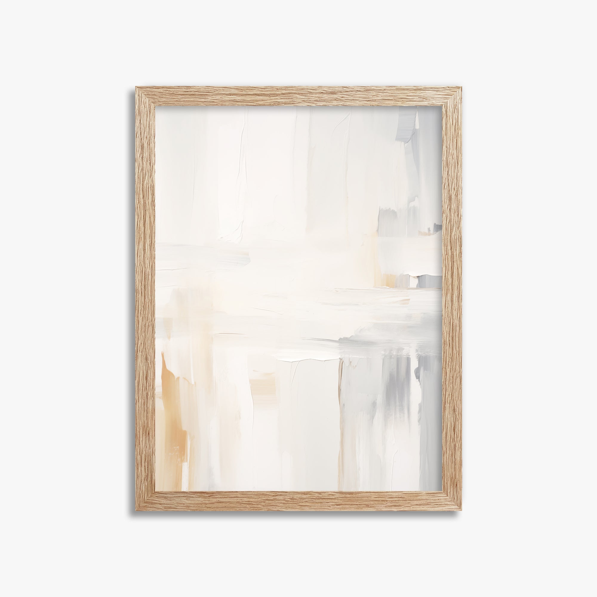 Whispered Clarity, 30x40cm Framed Art Reproduction With Raw Oak Frame