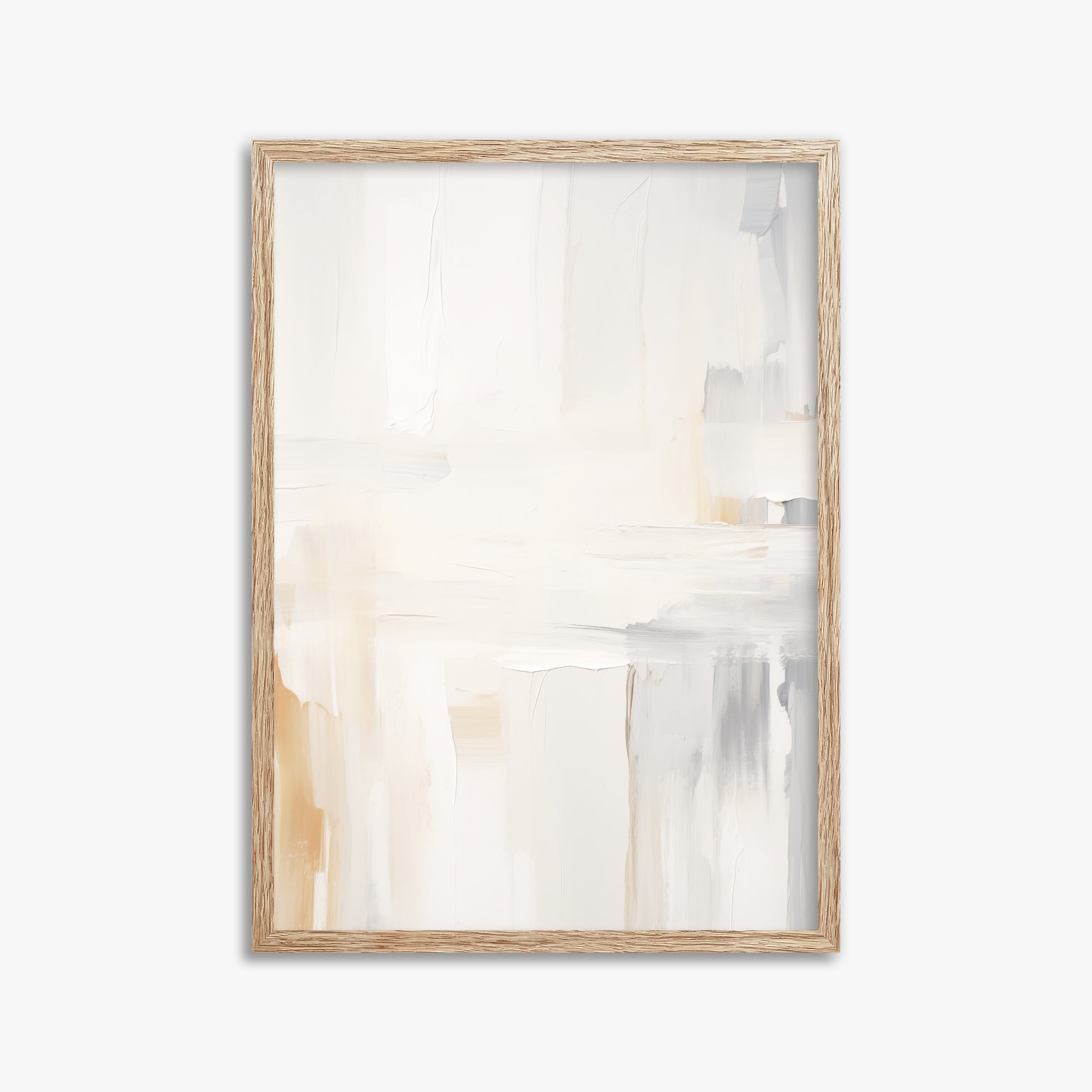 Whispered Clarity, 50x70cm Framed Art Reproduction With Raw Oak Frame