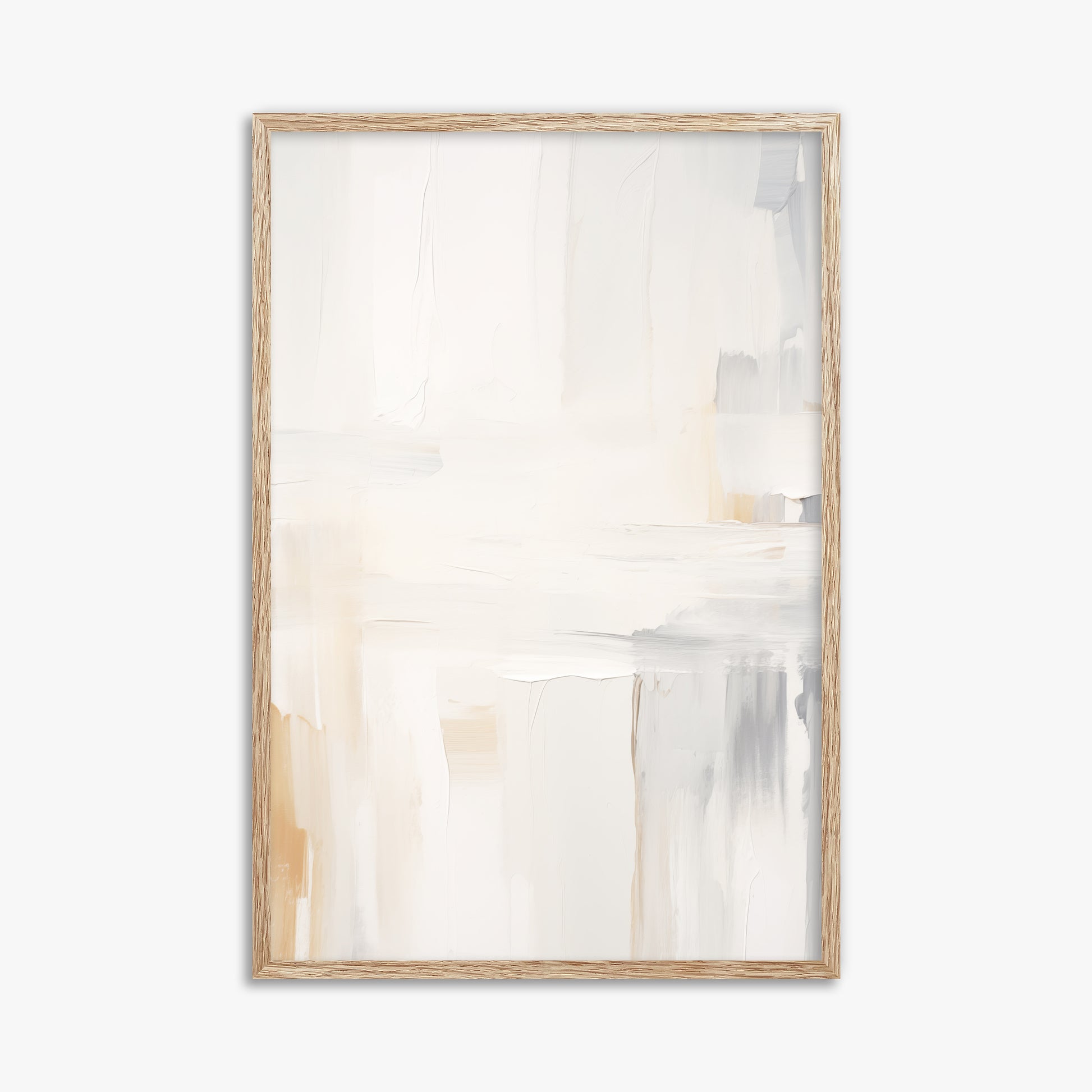 Whispered Clarity, 61x91cm Framed Art Reproduction With Raw Oak Frame