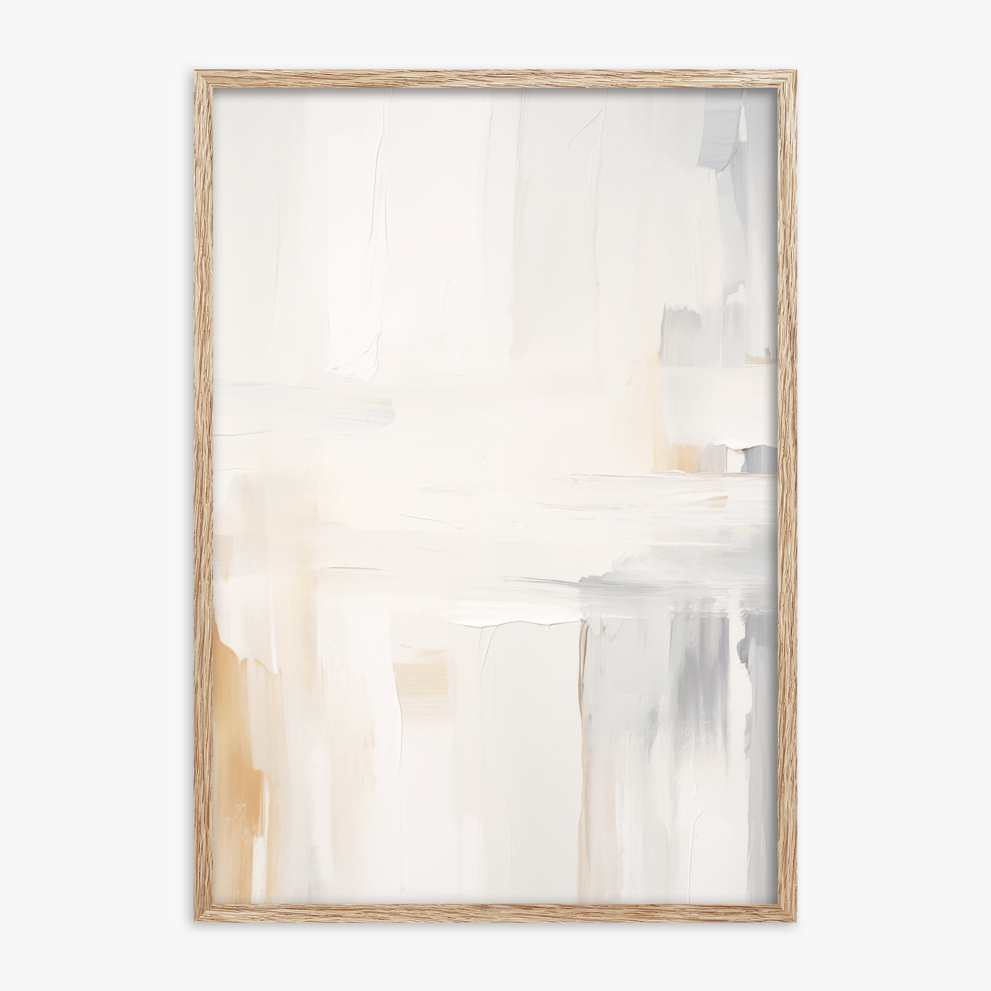 Whispered Clarity, 70x100cm Framed Art Reproduction With Raw Oak Frame