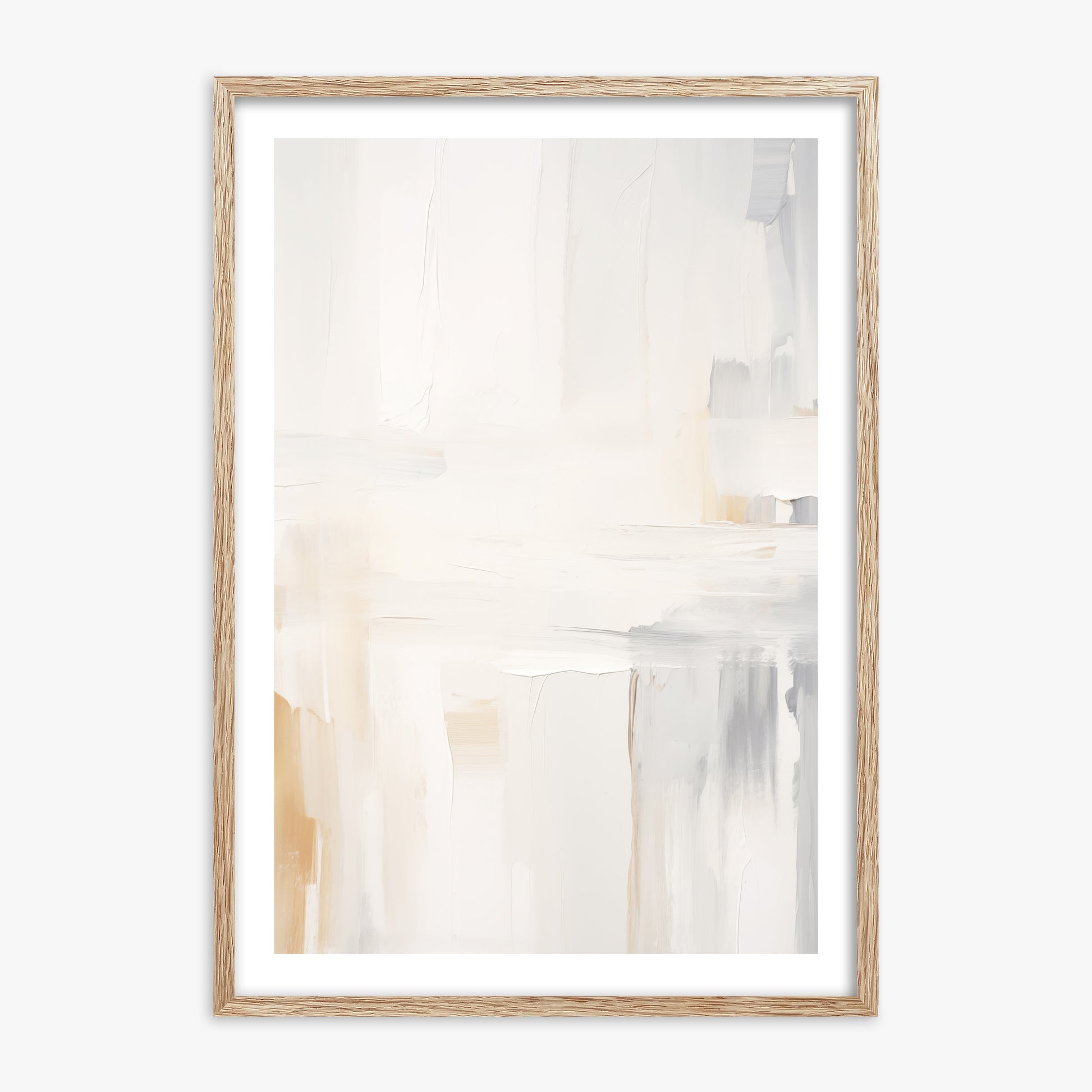 Whispered Clarity, 70x100cm Framed Art Reproduction With Raw Oak Frame