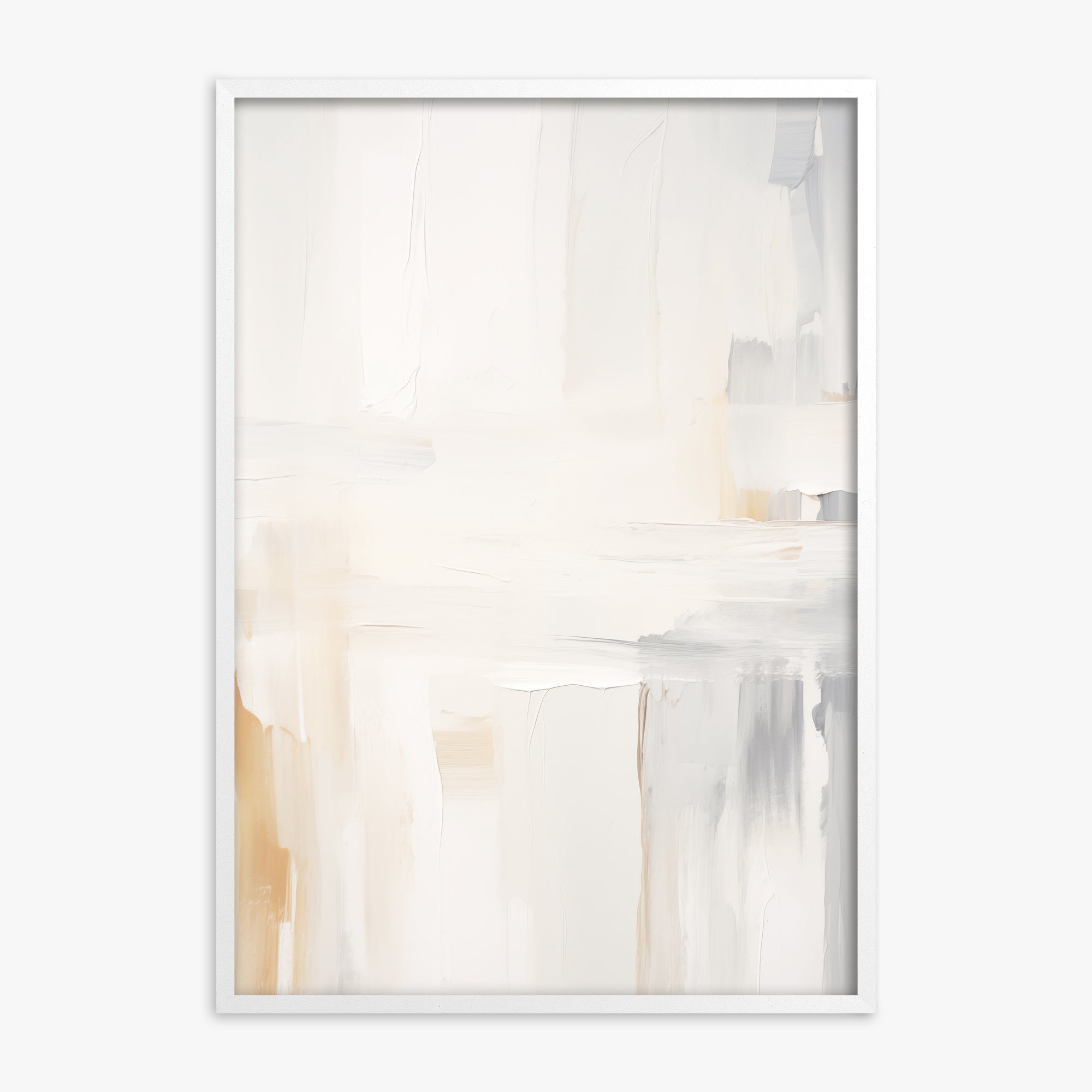 Whispered Clarity, White Framed Poster With White Frame
