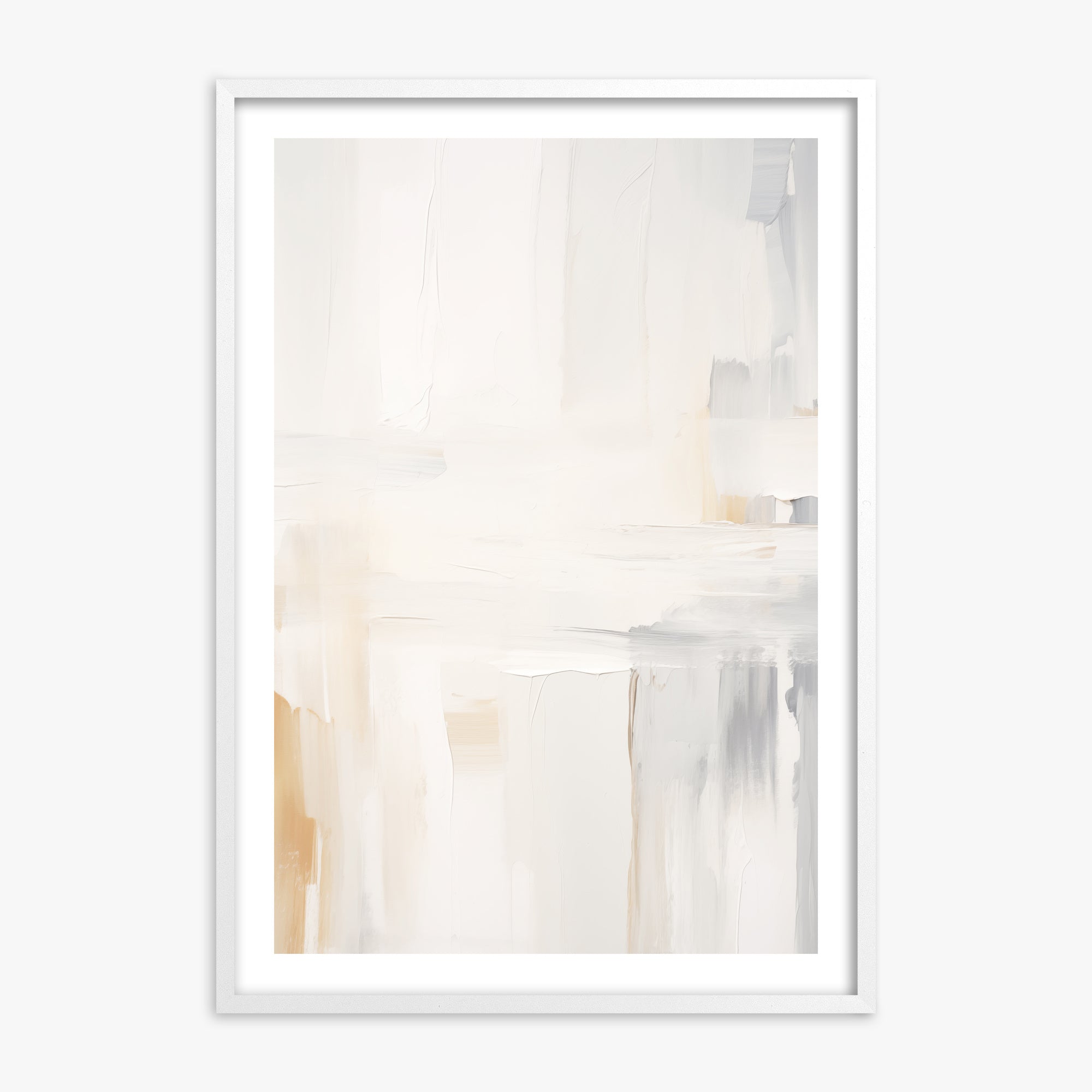 Whispered Clarity, White Framed Poster With White Frame