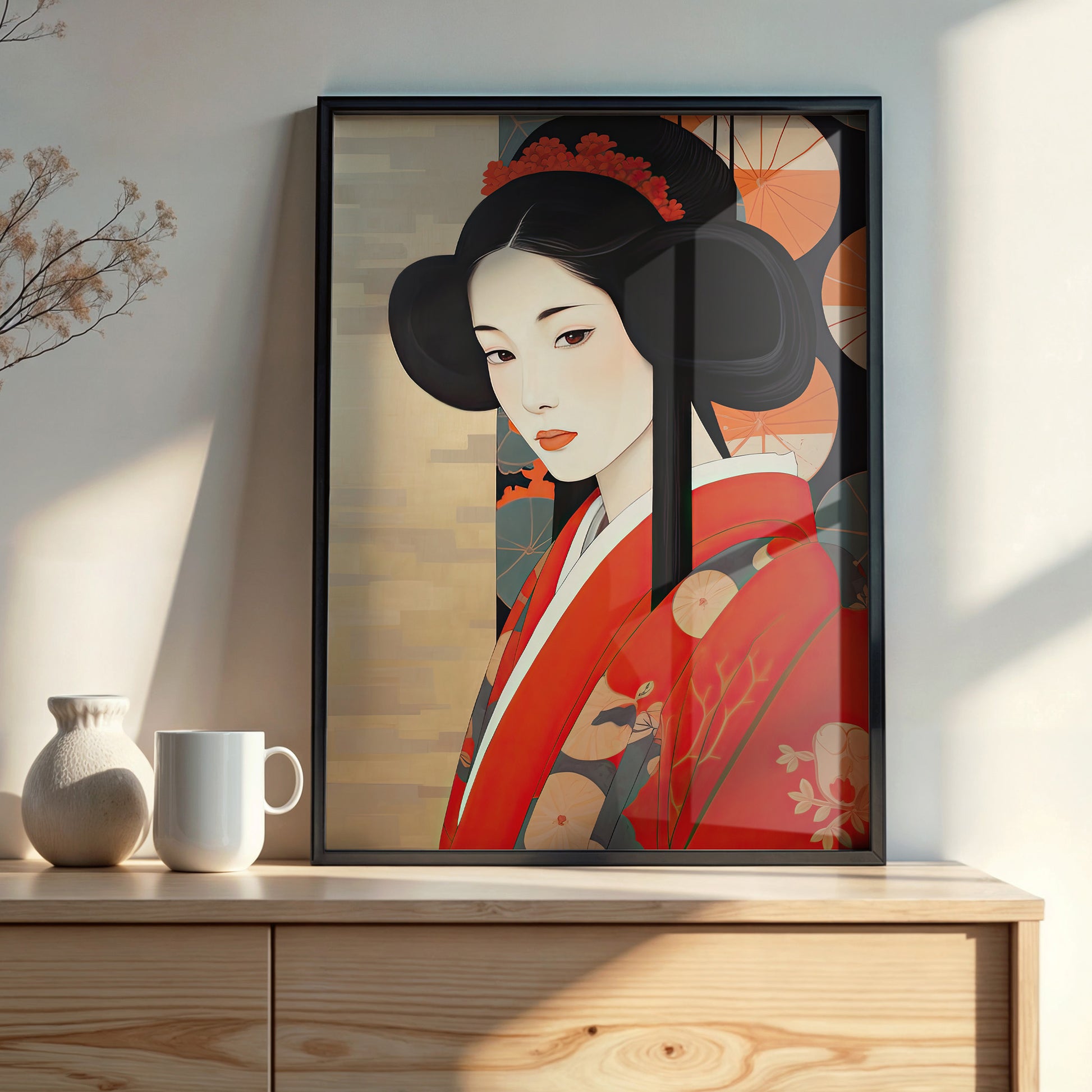 Design Concept No. 22 for Crimson Blossom Elegance Modern Poster Art