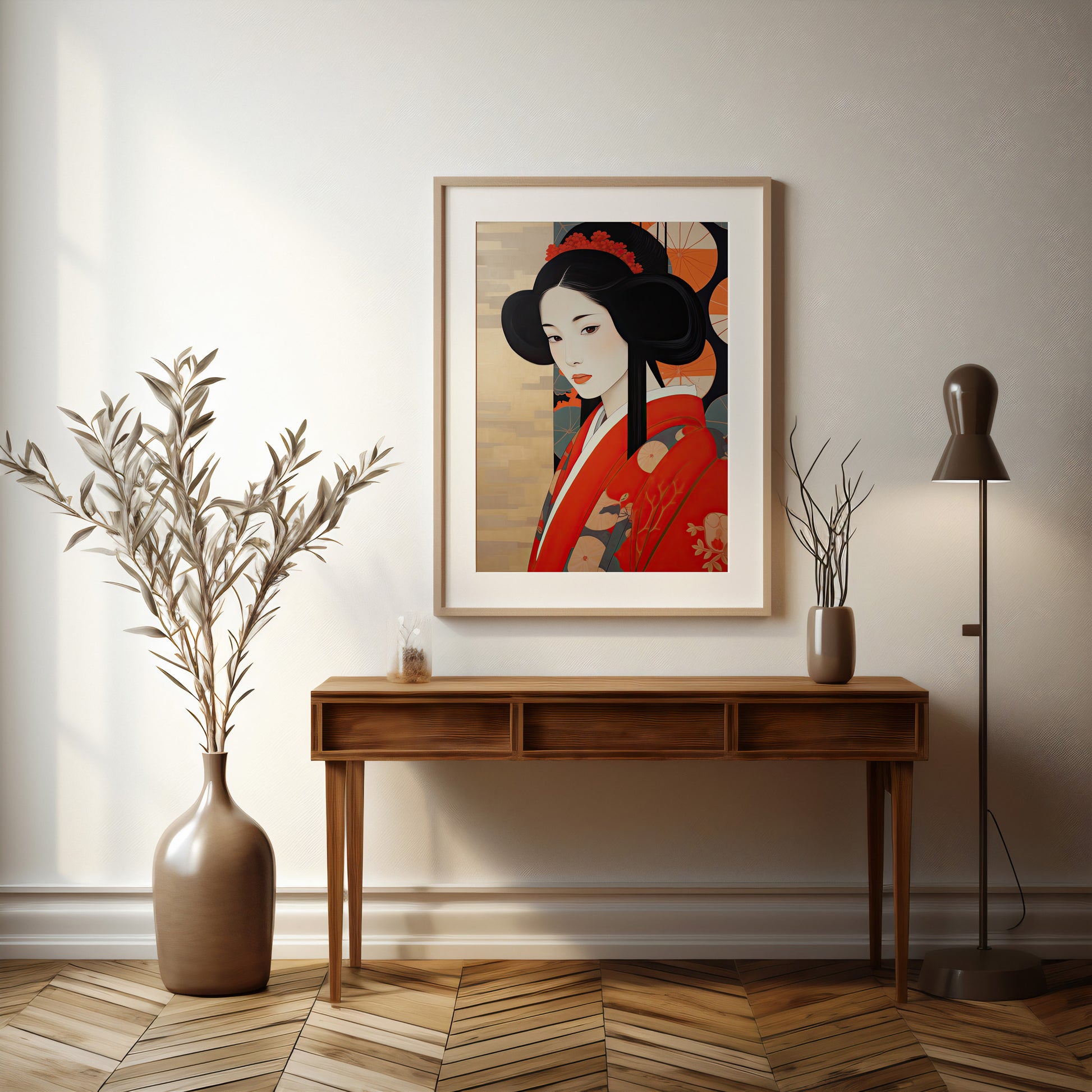 Design Concept No. 37 for Crimson Blossom Elegance Modern Poster Art