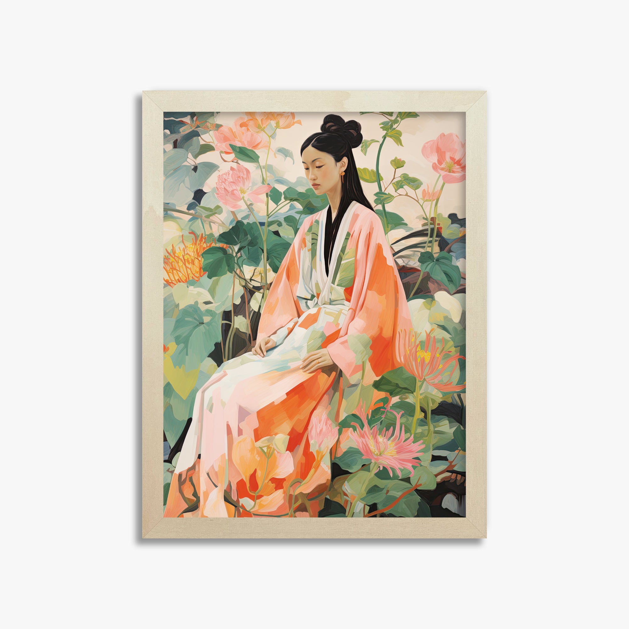 Blossom Reverie, 30x40cm Framed Poster With Lime Wood Frame