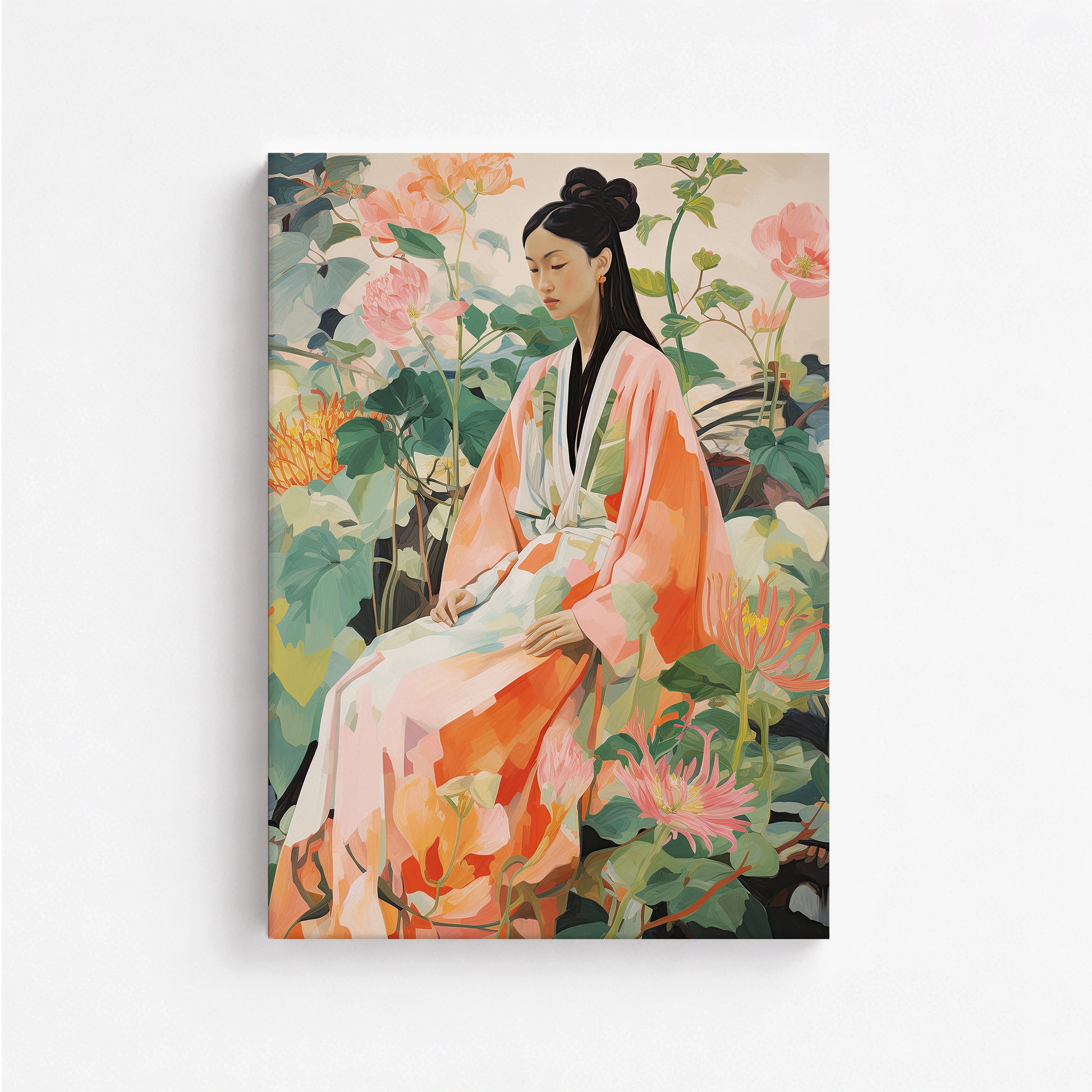 Blossom Reverie, 50x70cm Satin Canvas Poster