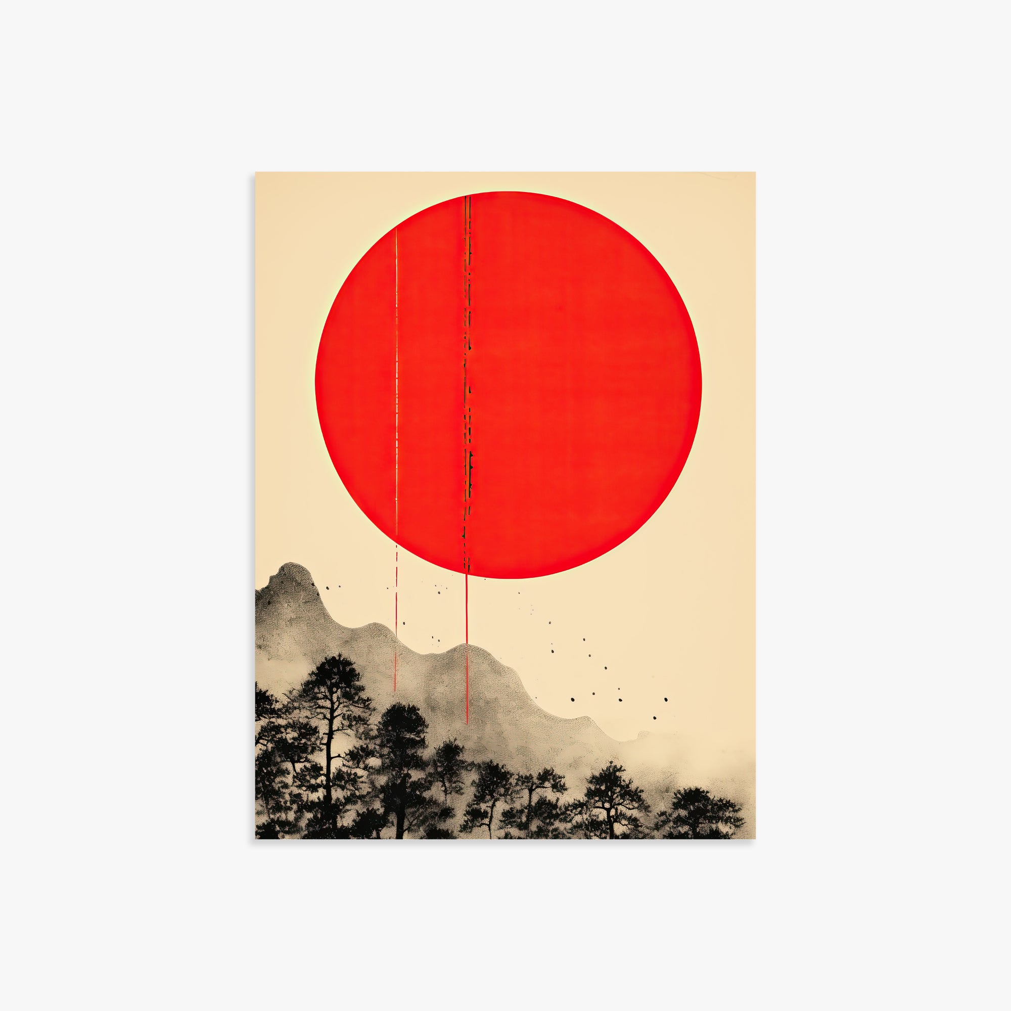 Scarlet Solitude, 30x40cm Poster Unframed