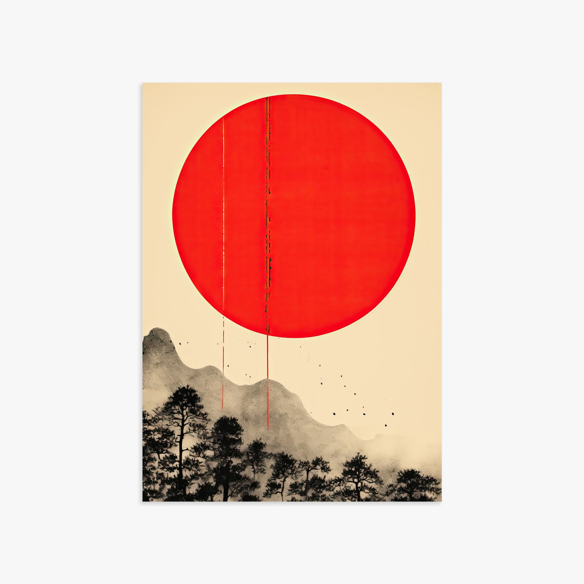Scarlet Solitude, 50x70cm Poster Unframed