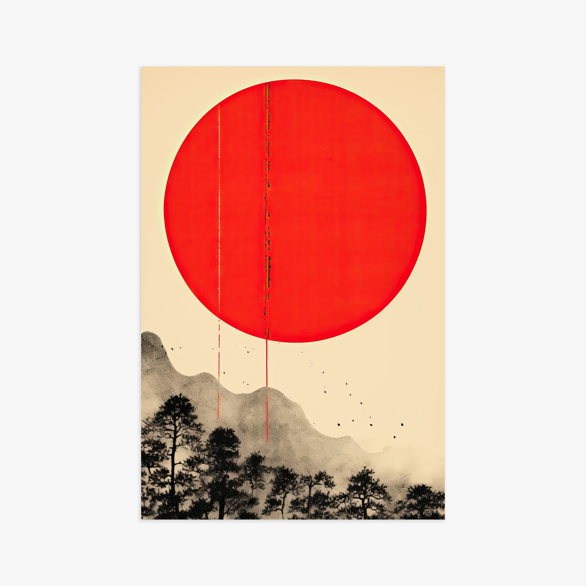 Scarlet Solitude, 61x91cm Poster Unframed